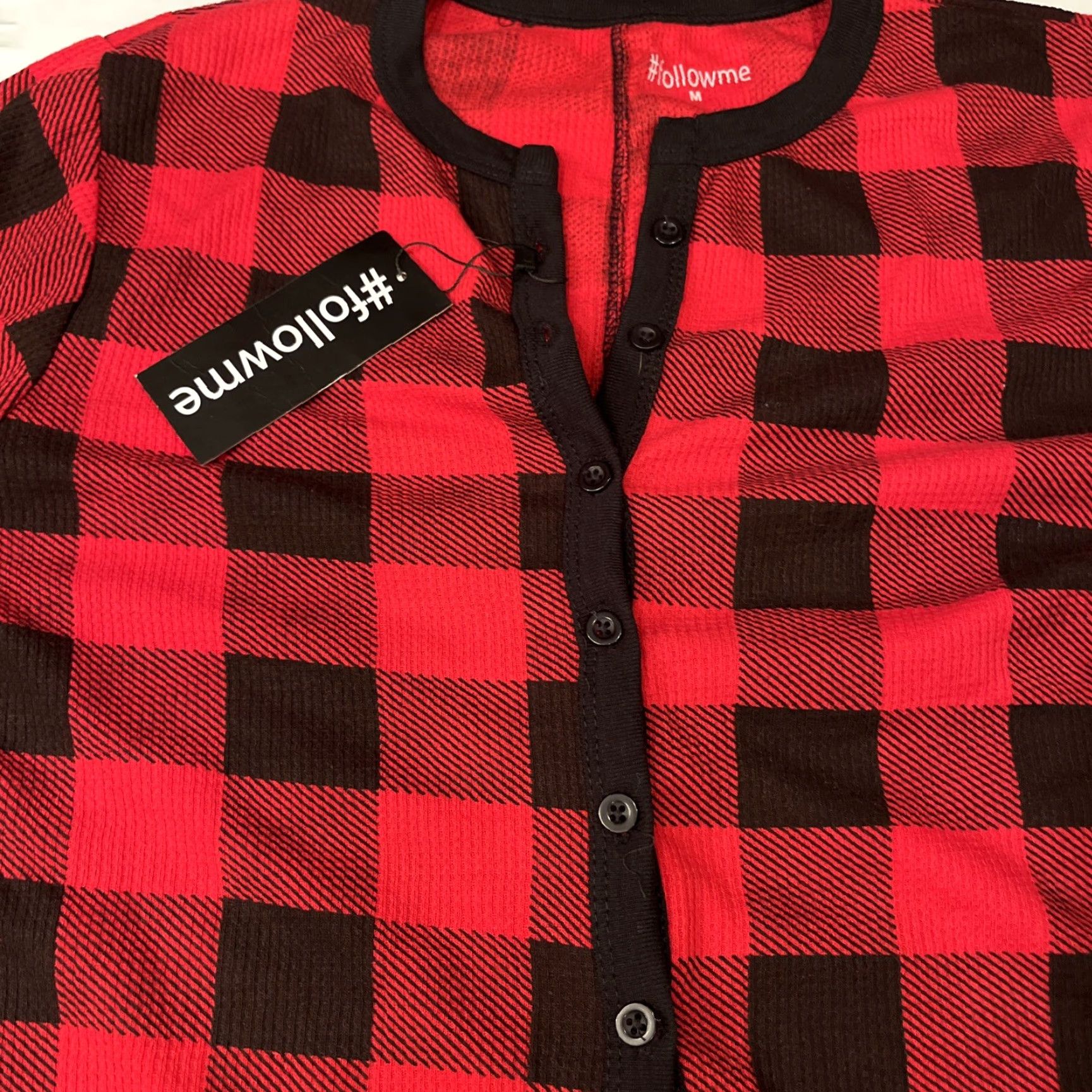 Lumberjack VINTAGE NEW PLAID Thermal Bodysuit Buffalo Red Black PAJAMAS women Lumberjack Outdoor M Size M / US 6-8 / IT 42-44 - 3 Thumbnail