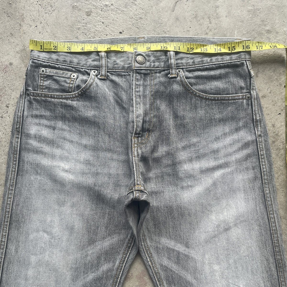 Japanese Brand W33 Vintage Japanese Distressed Faded Black Jeans Pants Size US 33 - 5 Thumbnail