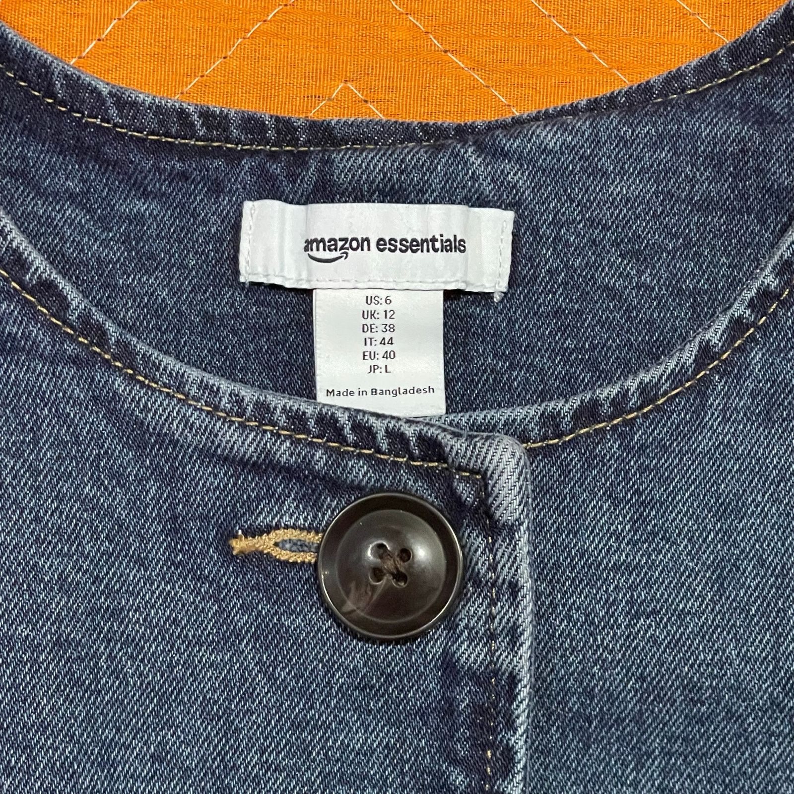 Other Amazon Essentials Button-Down Denim Vest Size M / US 6-8 / IT 42-44 - 7 Thumbnail