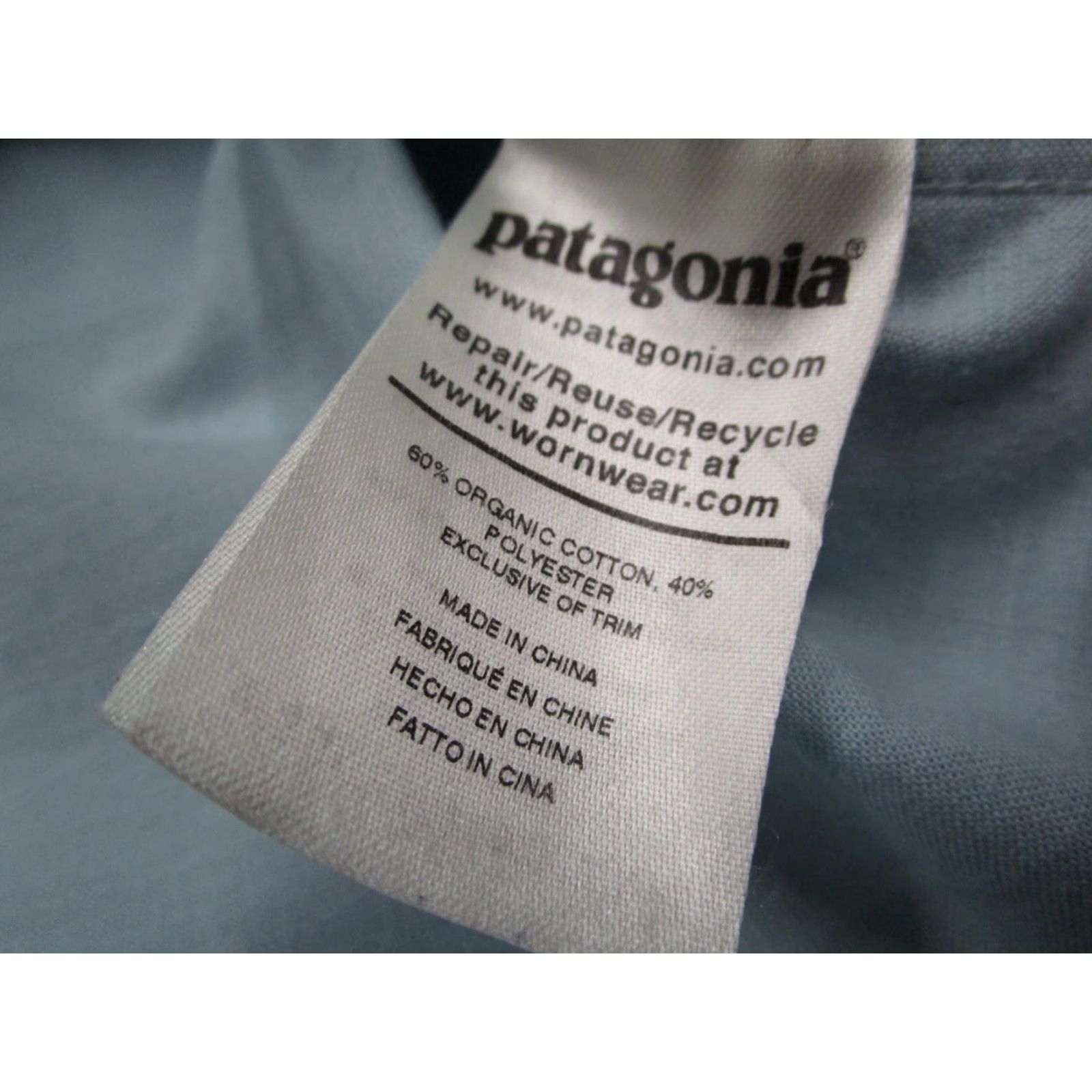 Patagonia Patagonia Shirt Mens Large Blue Bluffside Button Up Organic Cotton Blend Short Sleeve Size US L / EU 52-54 / 3 - 4 Thumbnail