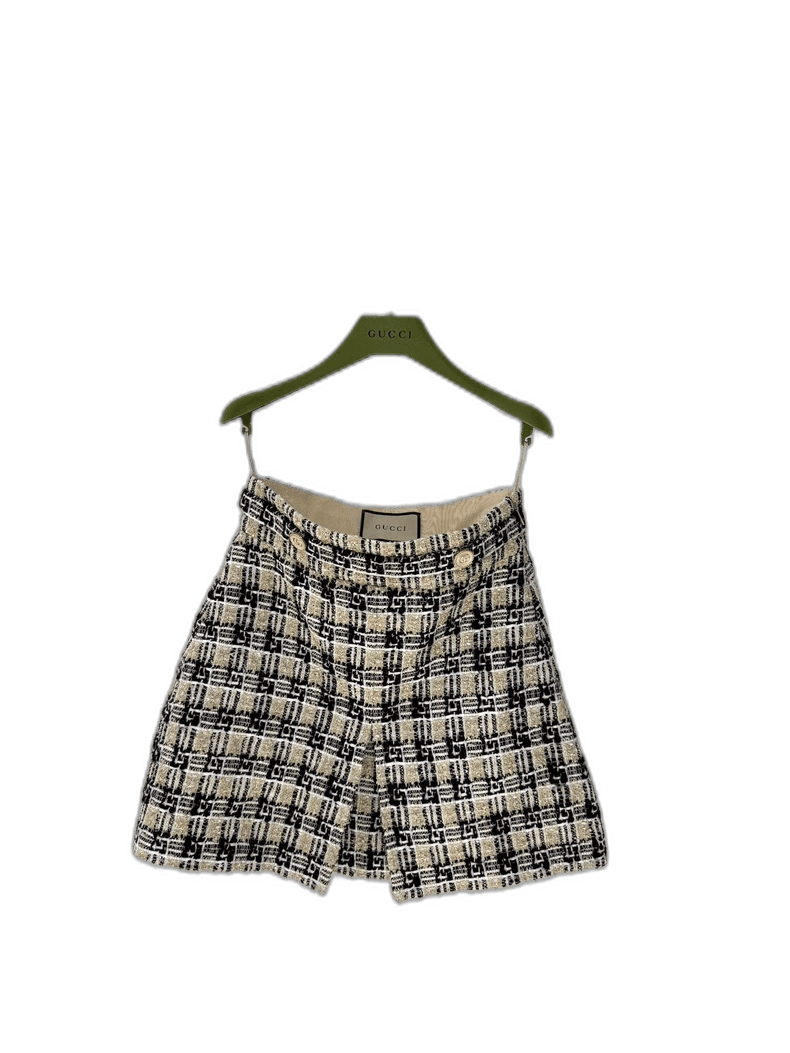 Gucci Gucci Checkered ALine Skirt with Buttons-2506 Size 39" - 1 Thumbnail