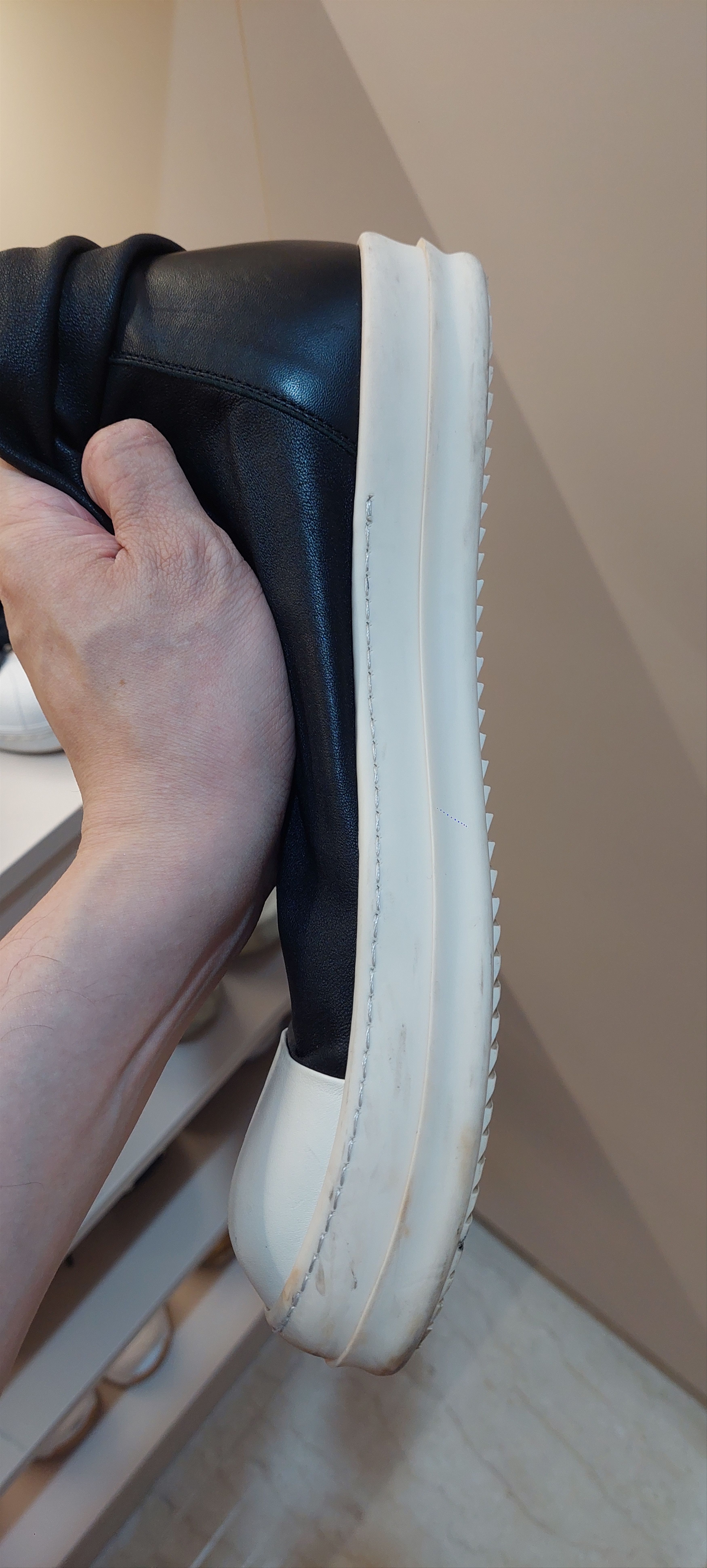 Rick Owens Rick Owens Leather Sock Ramones Size US 10 / EU 43 - 16 Thumbnail