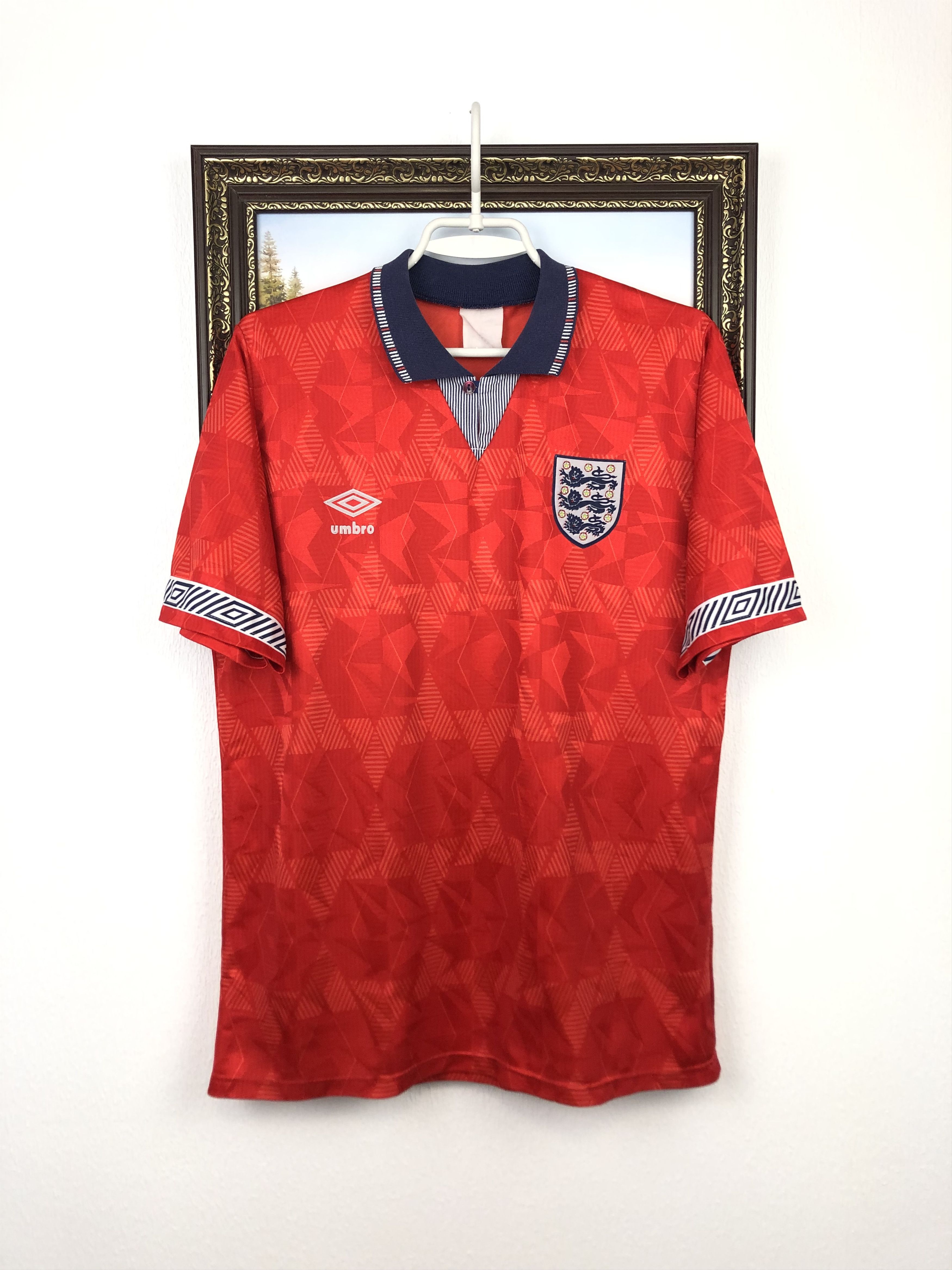Vintage England football shirt 1990 Soccer Umbro Jersey Mens Trikot Size US M / EU 48-50 / 2 - 1 Thumbnail