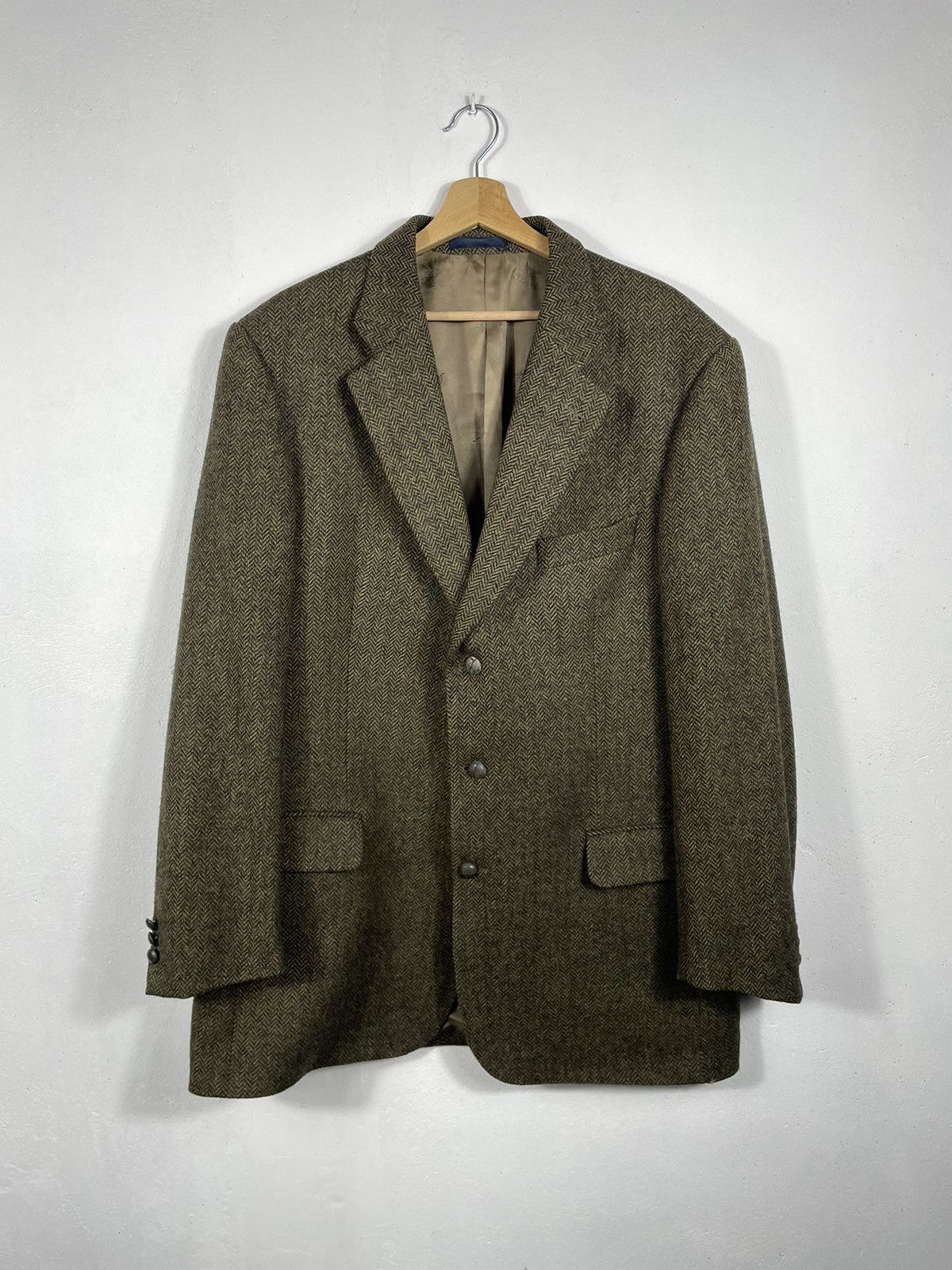 Burberry × Designer × Vintage Burberry Retro 90s Button Ups Blazer Suit Jakcet Wool Size US XL / EU 56 / 4 - 1 Thumbnail