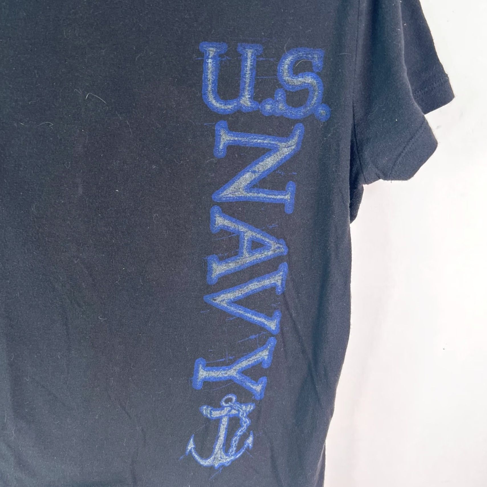 Vintage VINTAGE US NAVY 918 Men's 2 Sided Graphic Print Blue T-Shirt XL Size US XL / EU 56 / 4 - 3 Thumbnail