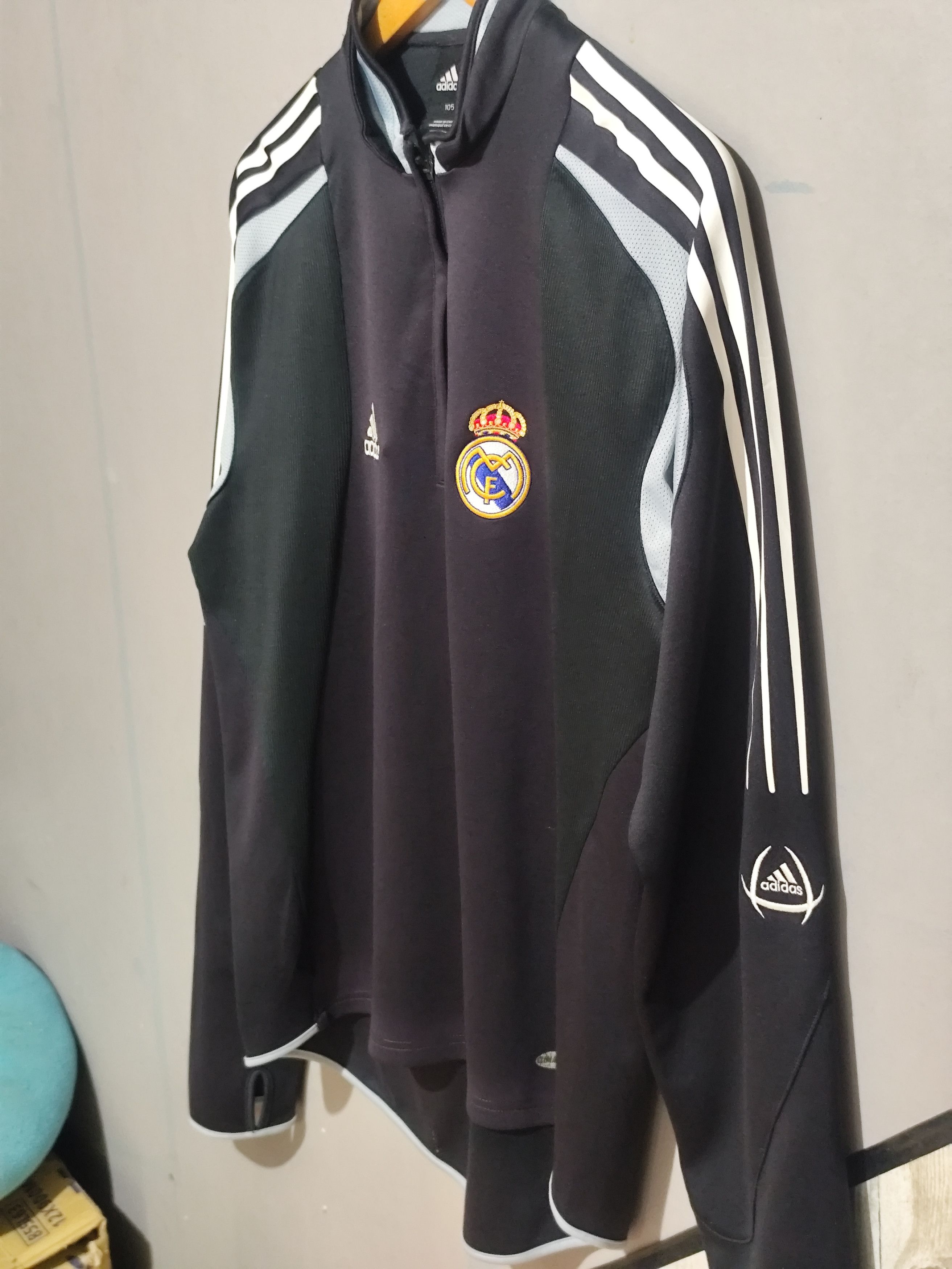 Adidas × Vintage Adidas x Real Madrid 2004 ⅓ Zipper Training Sweatshirthirt Size US L / EU 52-54 / 3 - 10 Thumbnail