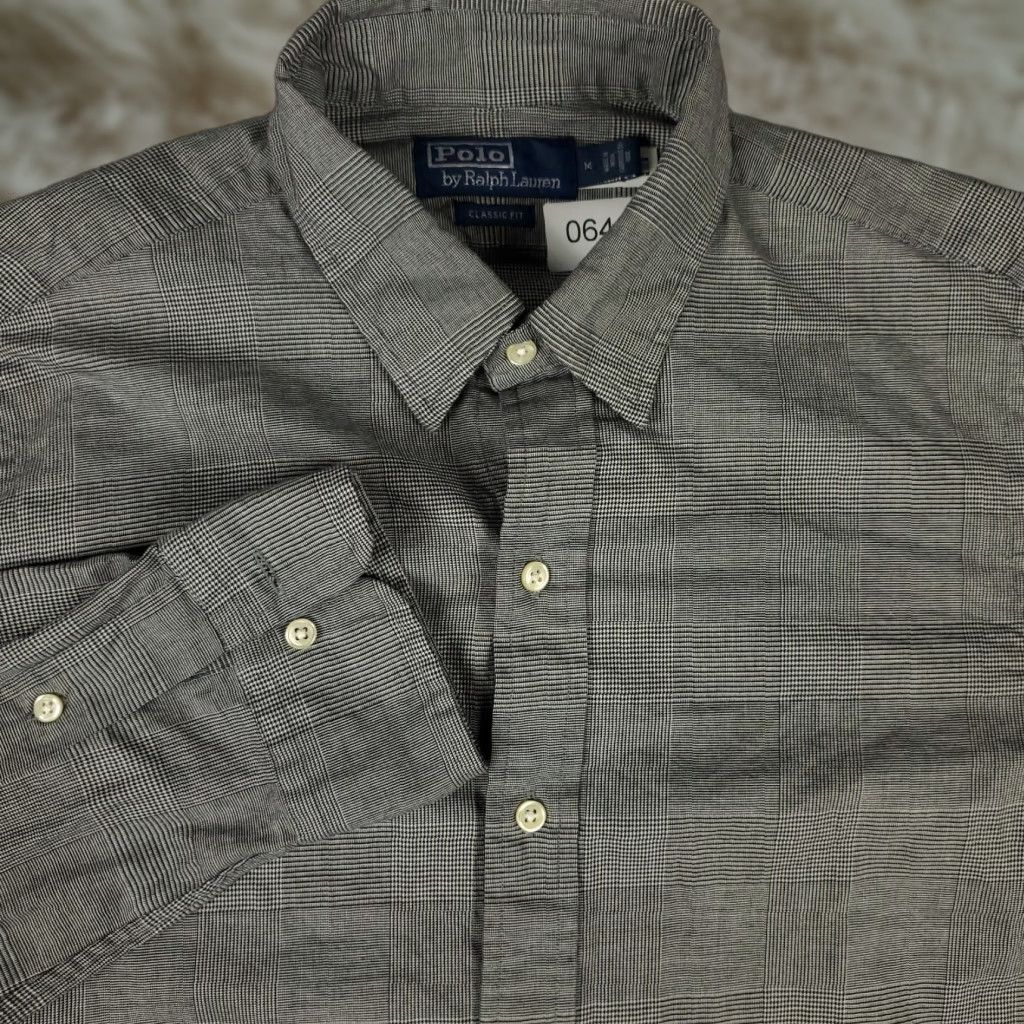 Ralph Lauren Ralph Lauren Shirt Mens Size Medium Gray Plaid Pony Button Up Long Sleeve Size US M / EU 48-50 / 2 - 1 Thumbnail