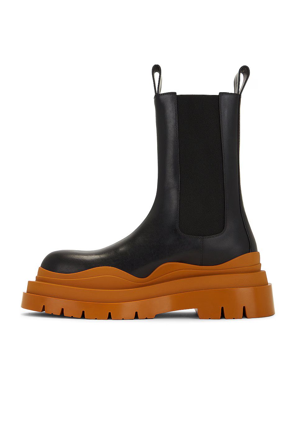 Bottega Veneta o1n1vont0924 Brown Sole Tire Ankle Chelsea Boot in Black Size US 12 / EU 45 - 5 Thumbnail