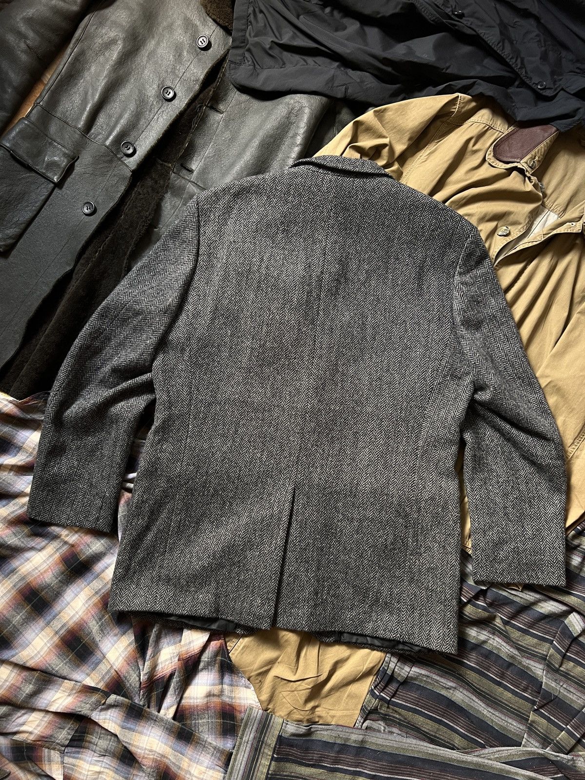 Harris Tweed Vintage J.Philipp Germany 100% Wool Harris Tweed Blazer Size 52S - 2 Thumbnail