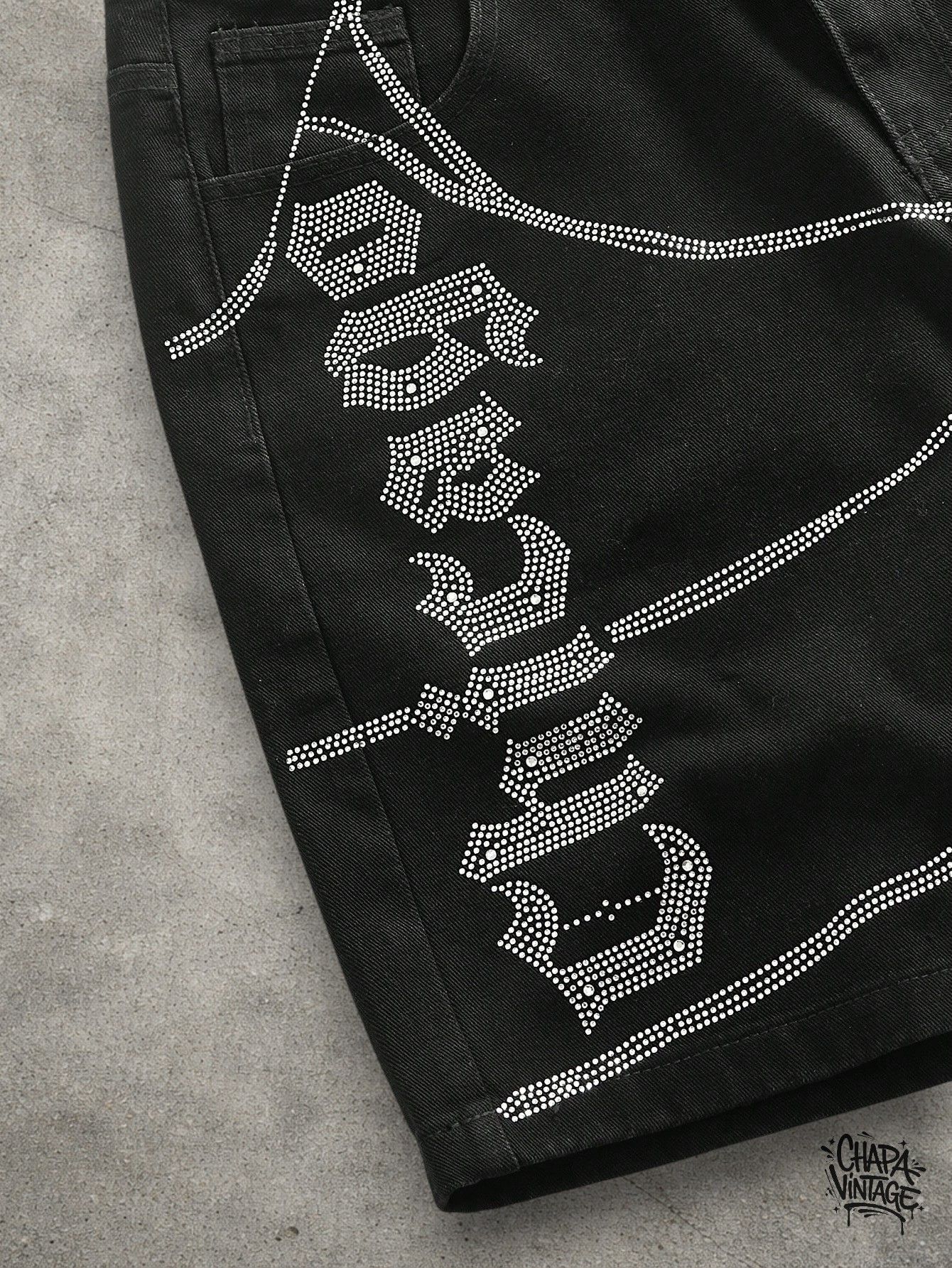 Japanese Brand Rhinestone street shorts Size US 32 / EU 48 - 2 Thumbnail