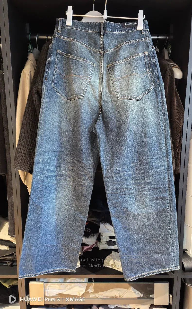 Balenciaga Balenciaga size S Washed Denim Pants Size US 27 - 3 Thumbnail