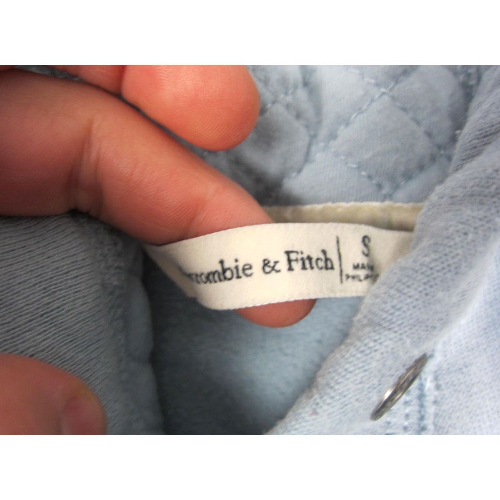 Abercrombie & Fitch Abercrombie & Fitch Hoodie Womens S Blue Logo Embroidered Pullover Sweatshirt Fleece Casual Size S / US 4 / IT 40 - 4 Thumbnail