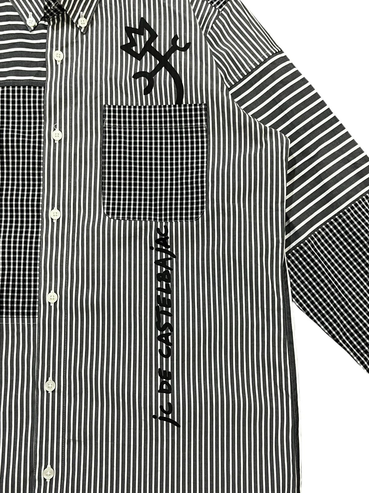 Jean Charles De Castelbajac × Vintage Vintage Castelbajac Button Up Shirt Patchwork Size US M / EU 48-50 / 2 - 2 Thumbnail