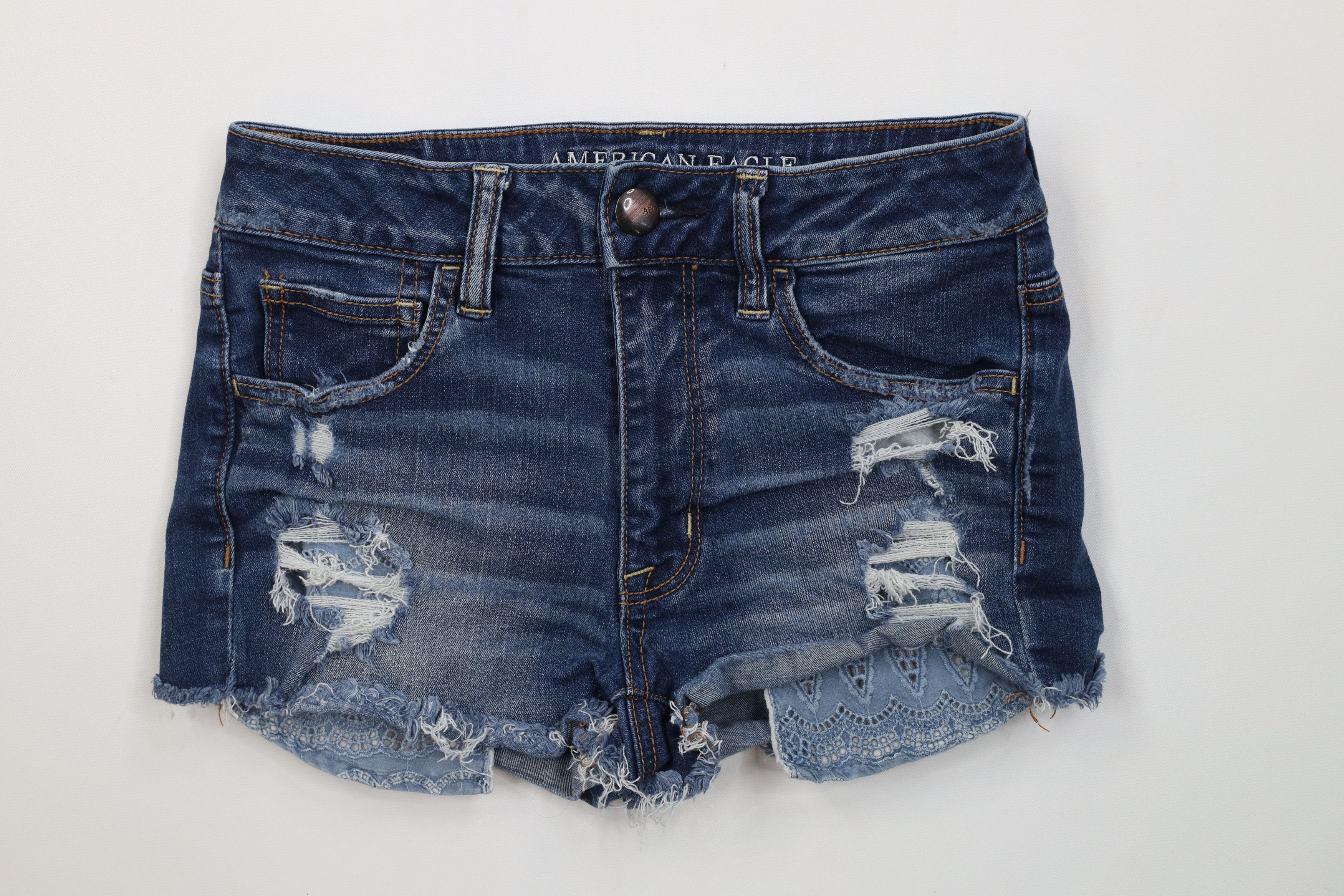 American Eagle Outfitters Vintage Y2K American Eagle Outfitters Shortie Micro Shorts Size 28" / US 6 / IT 42 - 1 Thumbnail