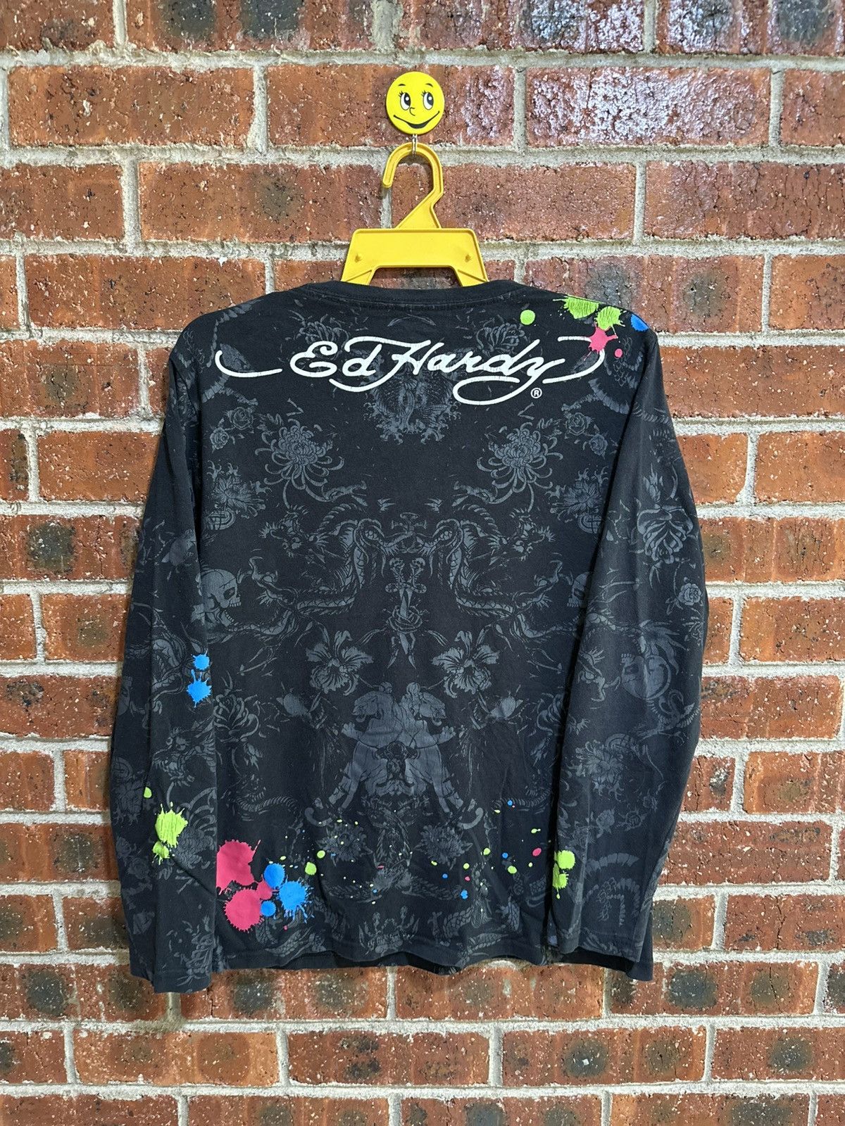 Ed Hardy Vintage Ed Hardy Full Print Long Sleeve Tee Size US L / EU 52-54 / 3 - 7 Thumbnail