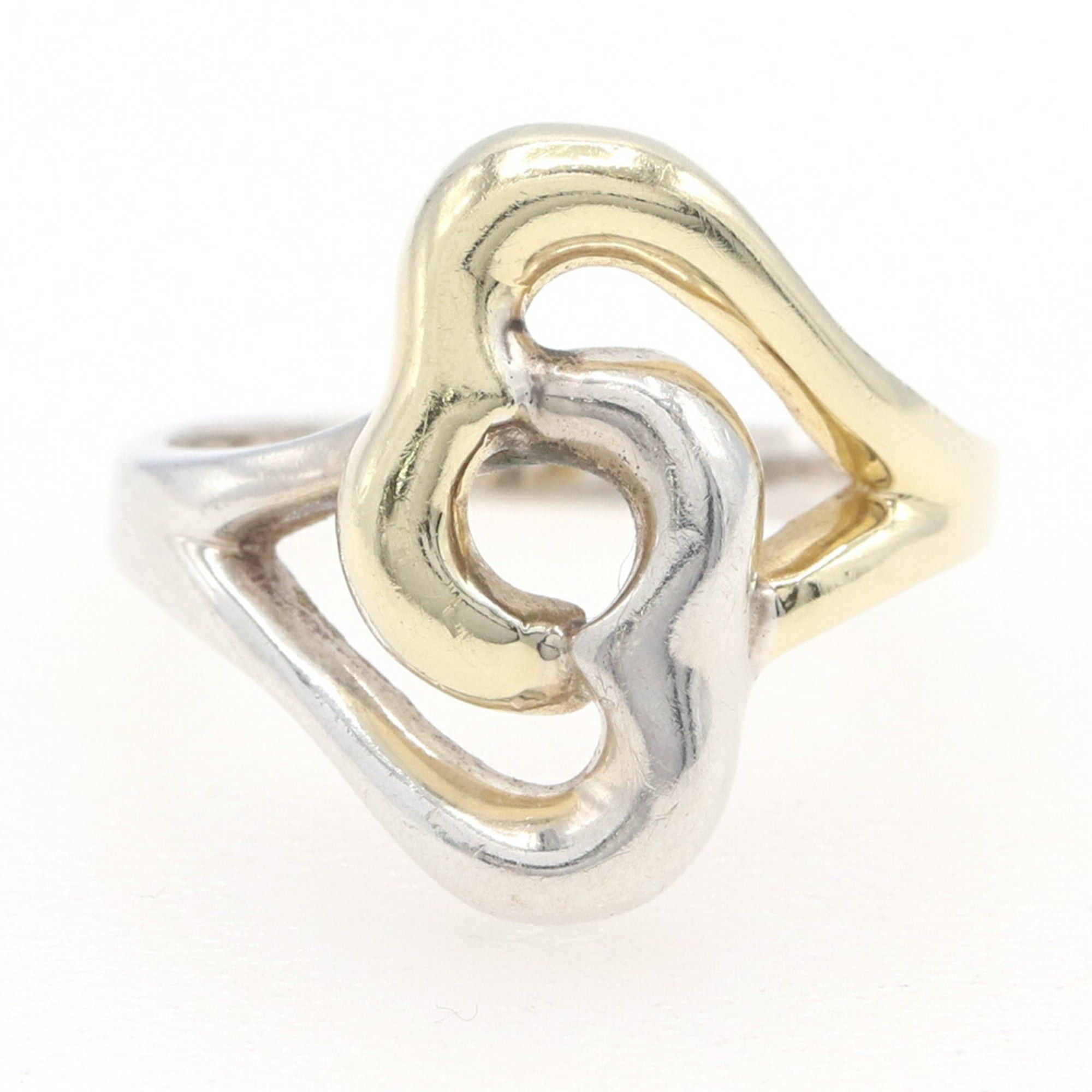Tiffany & Co. Tiffany & Co. Double Heart Ring, SV, Sterling Silver 925, 750, YG, US7/JP14, Combination, Old Women's, TIFFANY Size ONE SIZE - 1 Thumbnail