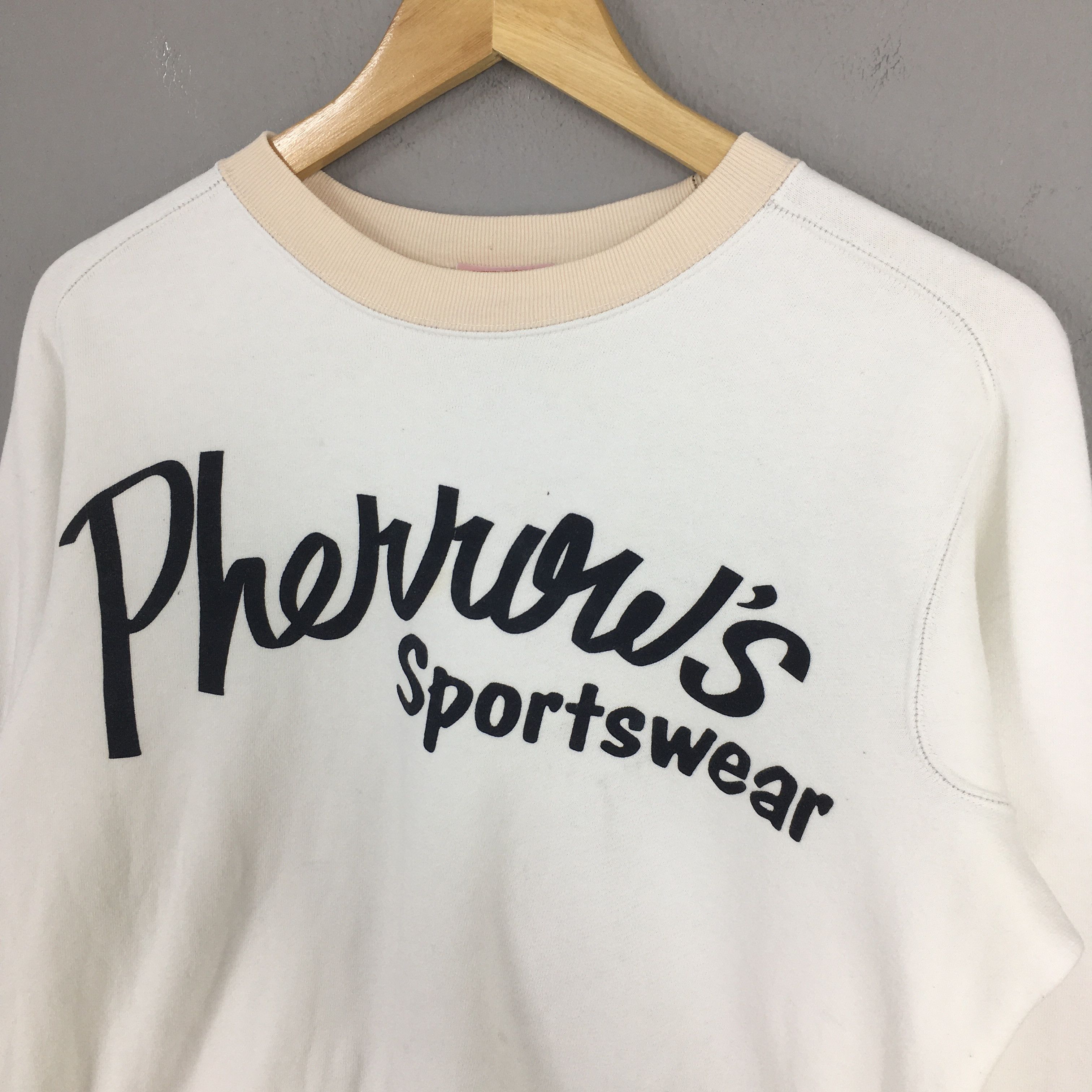 Japanese Brand × Pherrow's Vintage Pherrows Japan White Sweatshirt Medium Size US M / EU 48-50 / 2 - 3 Thumbnail