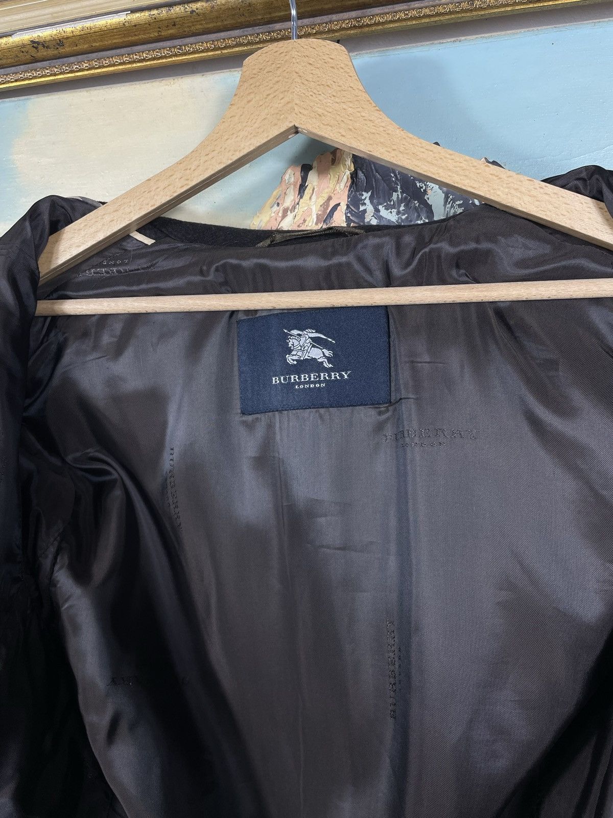 Burberry × Designer × Vintage Burberry Retro 90s Thick Wool Brown Heavy Coat Size S / US 4 / IT 40 - 9 Thumbnail