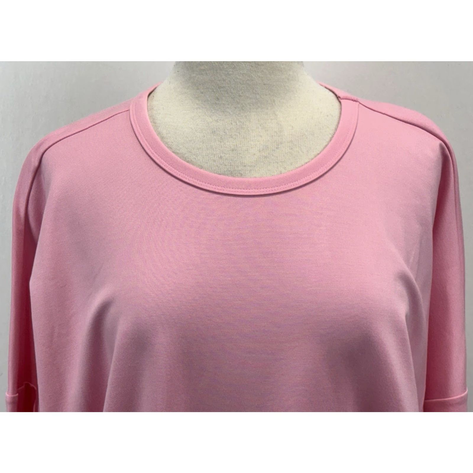Vintage Pomander Place Sue Dress L/XL Pink 3/4 Sleeve Shoult Slouchy Confort Rayon Blend Short Dress Casual Travel Womens Size L / US 10 / IT 46 - 5 Thumbnail