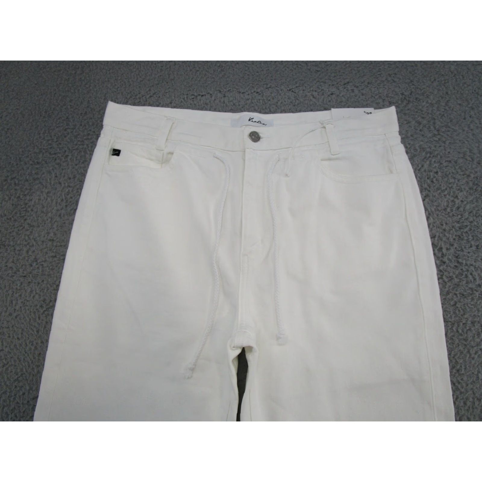 Vintage Kancan Women's Jeans Drawstring White Denim Relaxed Fit 9/28 Size Stretch NEW Size 30" / US 8 / IT 44 - 7 Thumbnail