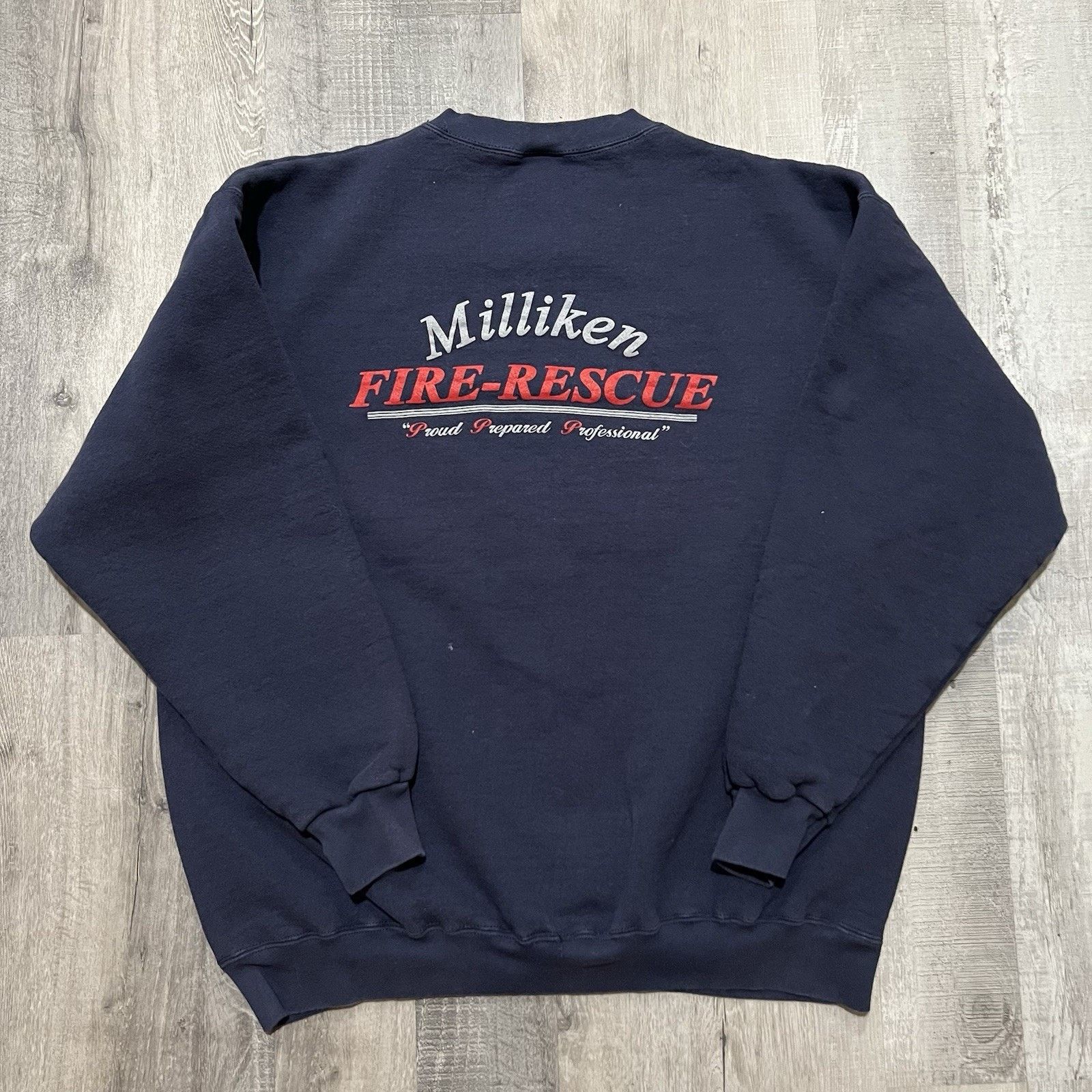 Lee VTG Milliken Colorado Fire Rescue Faded EMT Rescue Crewneck Size US XL / EU 56 / 4 - 1 Thumbnail