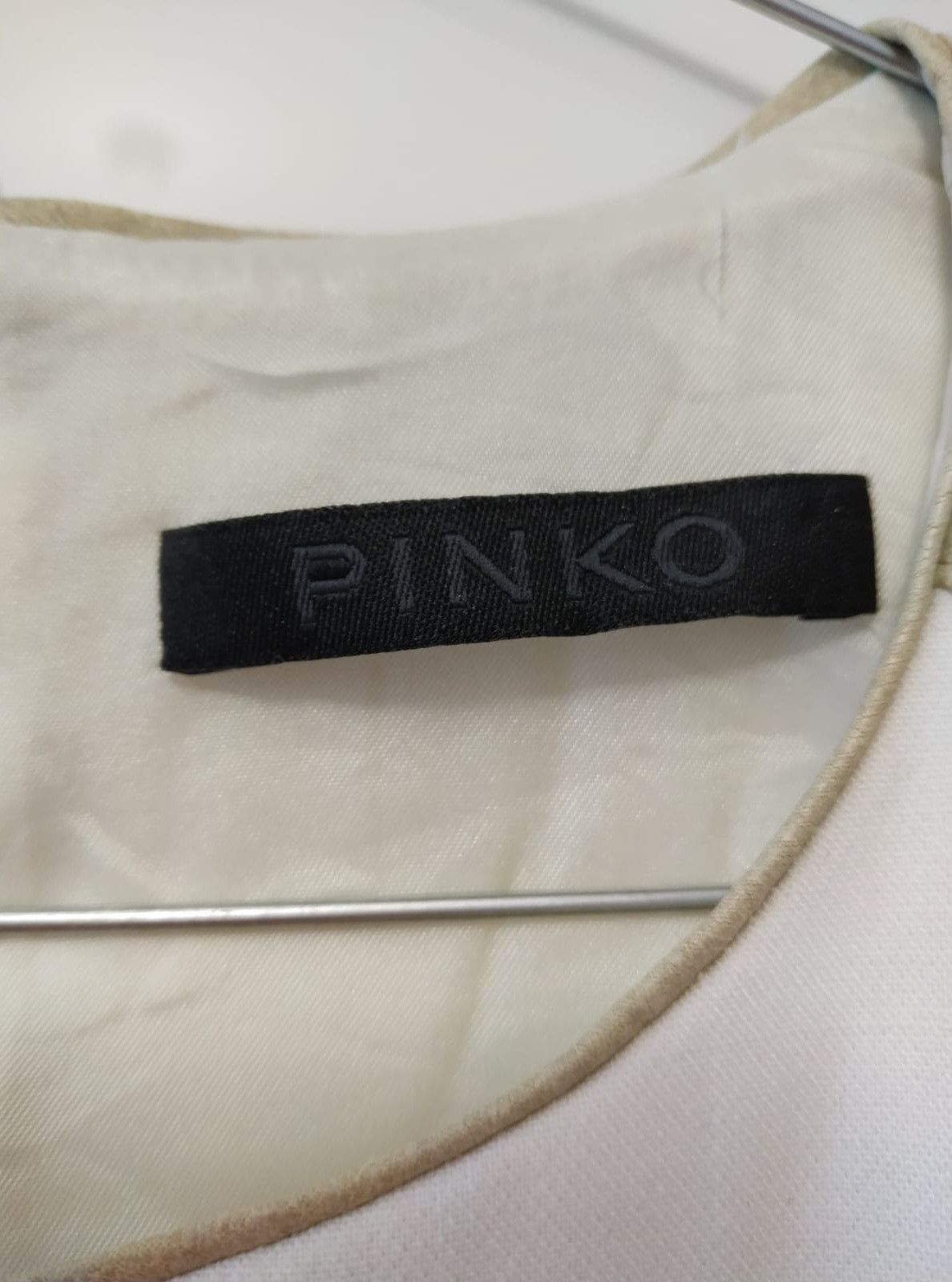 Pinko Pinko ecru dress, mid length back zipper US8 Size M / US 6-8 / IT 42-44 - 2 Thumbnail