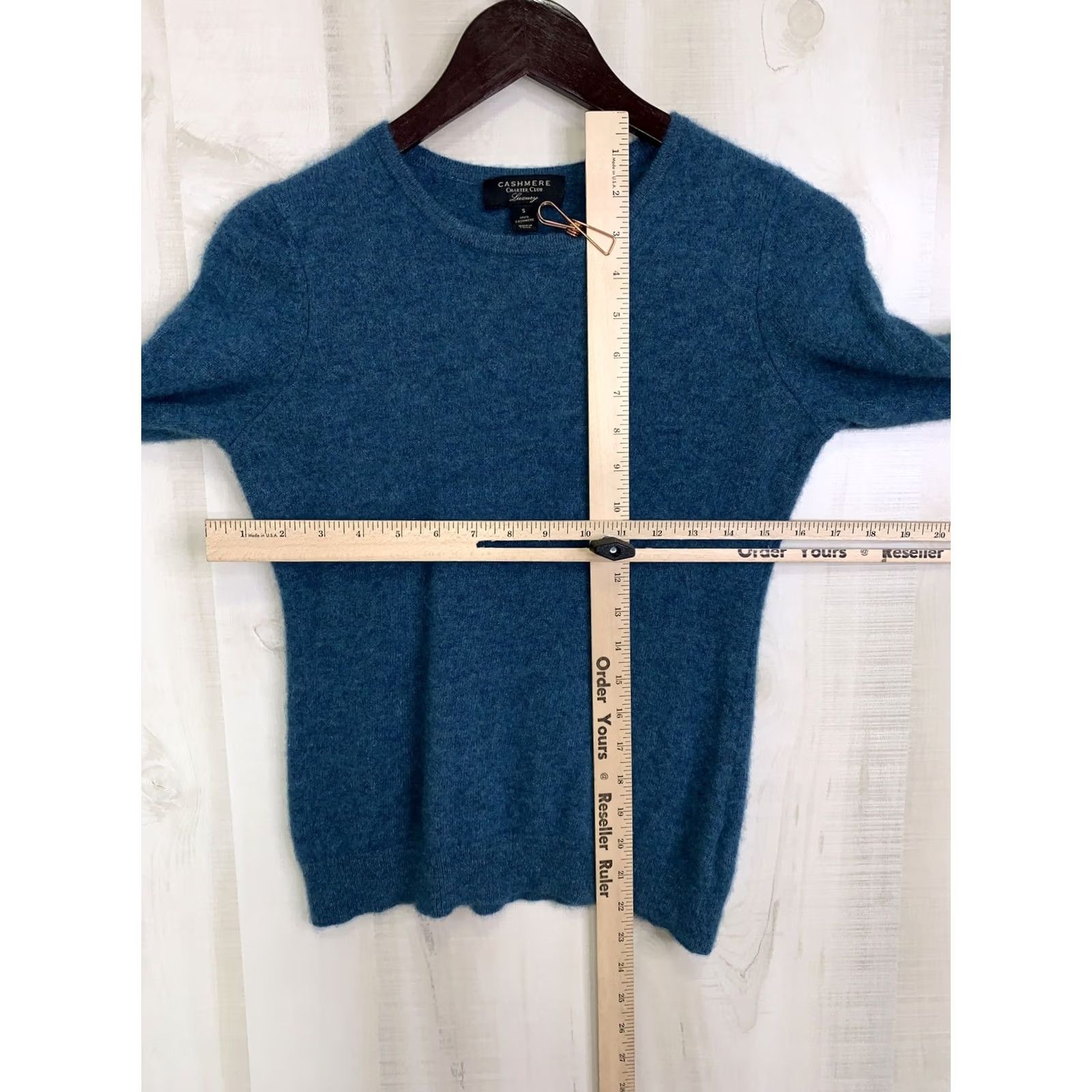 Charter Club VINTAGE Charter Club Luxury Cashmere Mixed Blue Scoop Neck Womens Knit Small Sweater- Property of Charter Club? (Not allowed) Size S / US 4 / IT 40 - 3 Thumbnail