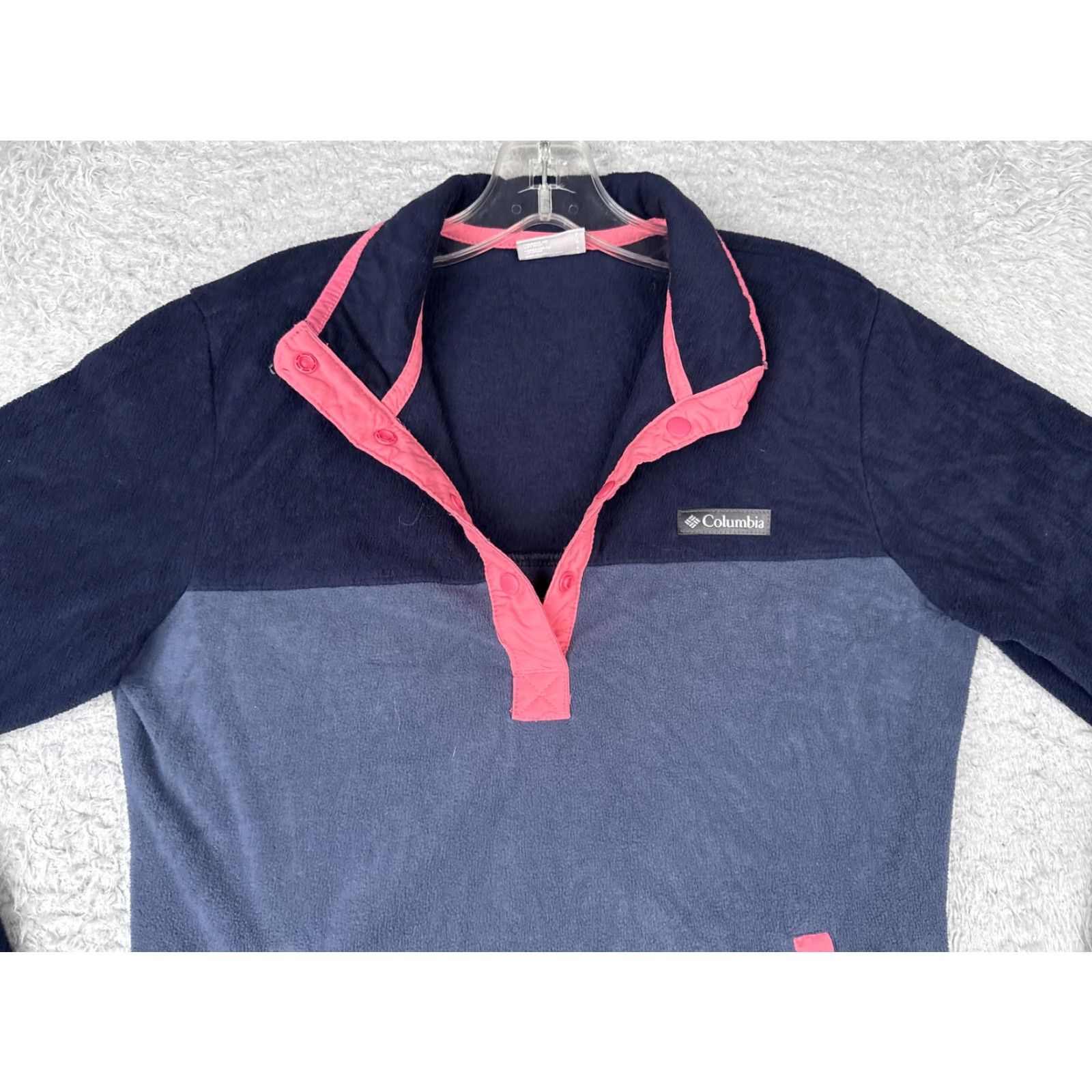 Vintage Columbia Sweater Womens Small Blue Fleece Quarter Snap Pockets Size S / US 4 / IT 40 - 4 Thumbnail