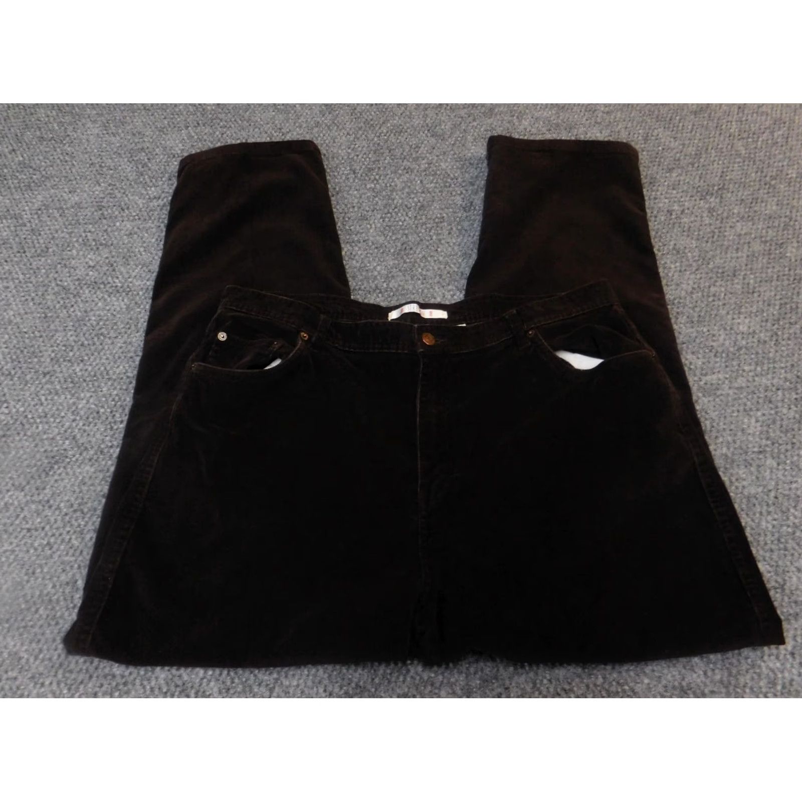 Bill Blass Bill Blass Womens Pants 18W Brown Corduroy Straight Stretch 28in Inseam Plus Size Chino Casual Business Womens Size 40" / US 18 - 2 Thumbnail