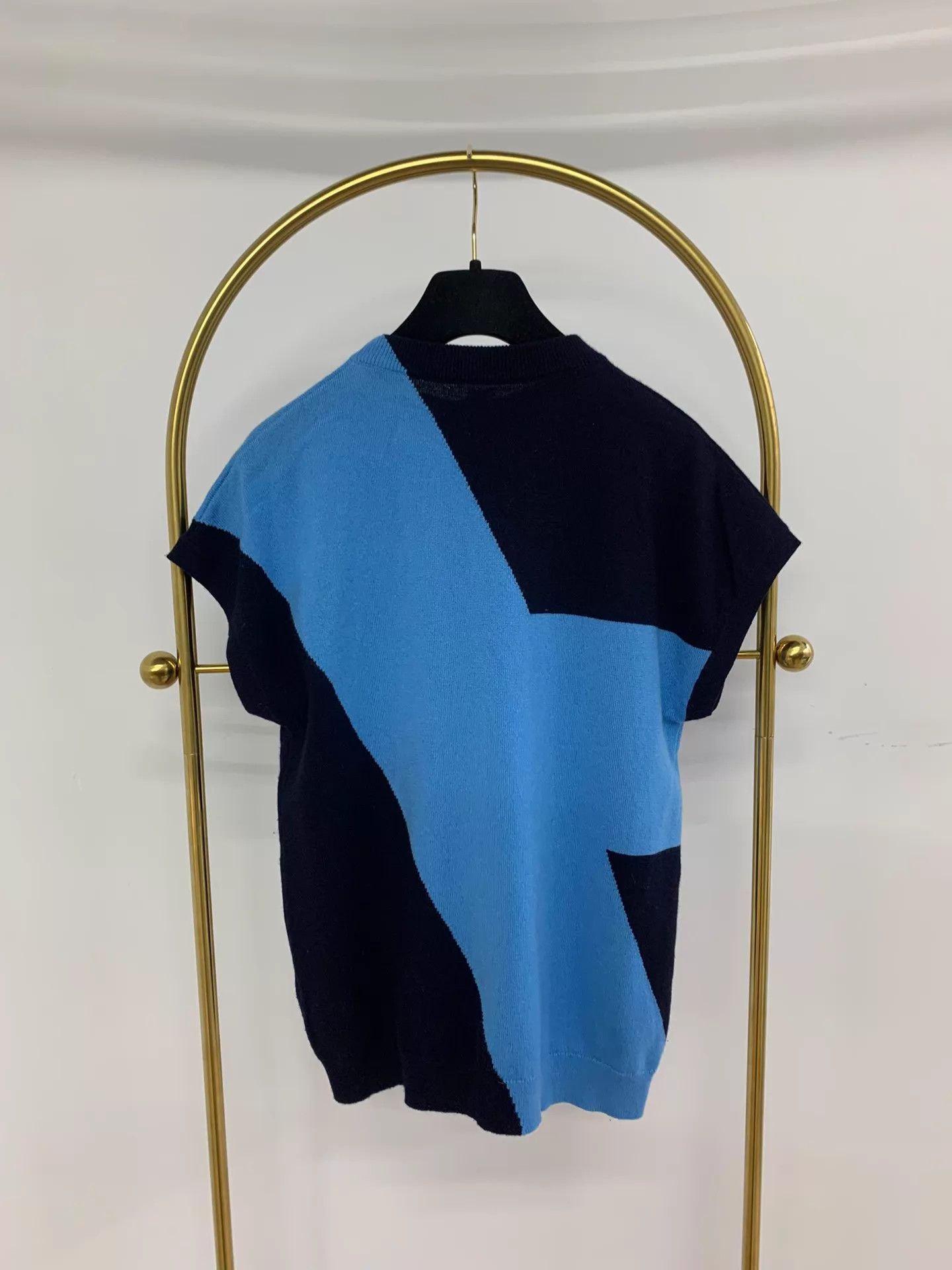 Hermes Hermes Black Blue Colorblocked Cashmere Top 36 New Size XS / US 0-2 / IT 36-38 - 2 Thumbnail