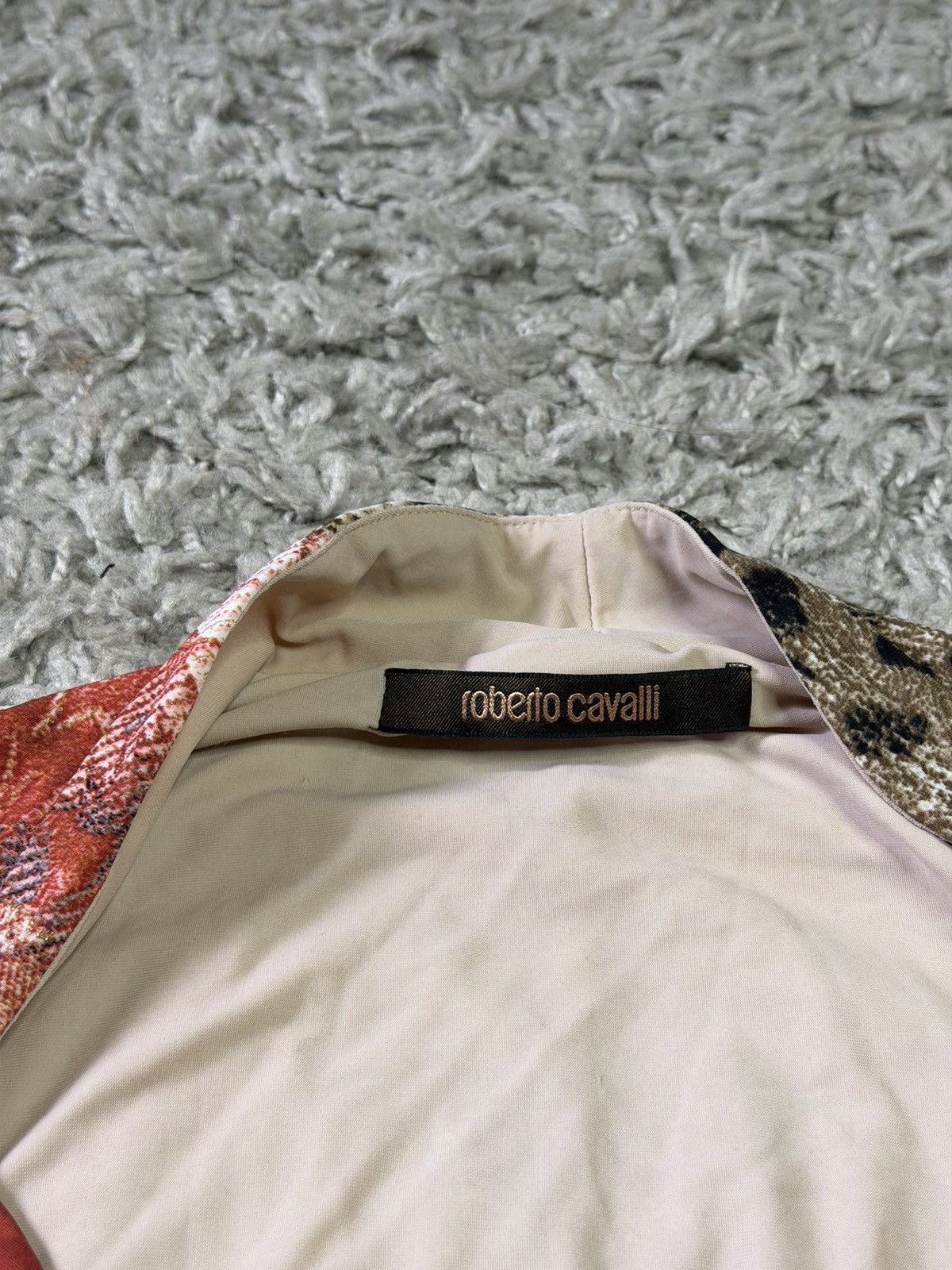 Roberto Cavalli Rare 2003 Roberto Cavalli Leopard & Floral Print Mini Dress Size M / US 6-8 / IT 42-44 - 9 Thumbnail