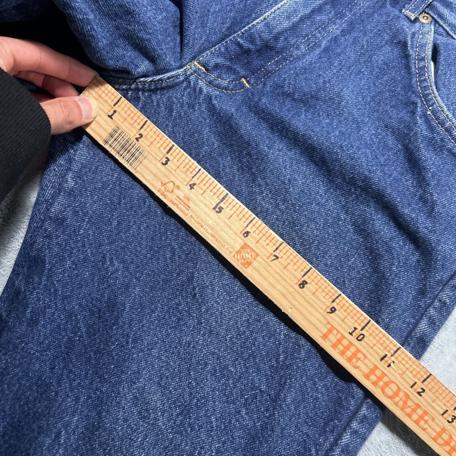 L.L. Bean USA LL Bean Flannel Lined Straight Jeans Mens 31x30 Plaid Size US 31 - 19 Thumbnail