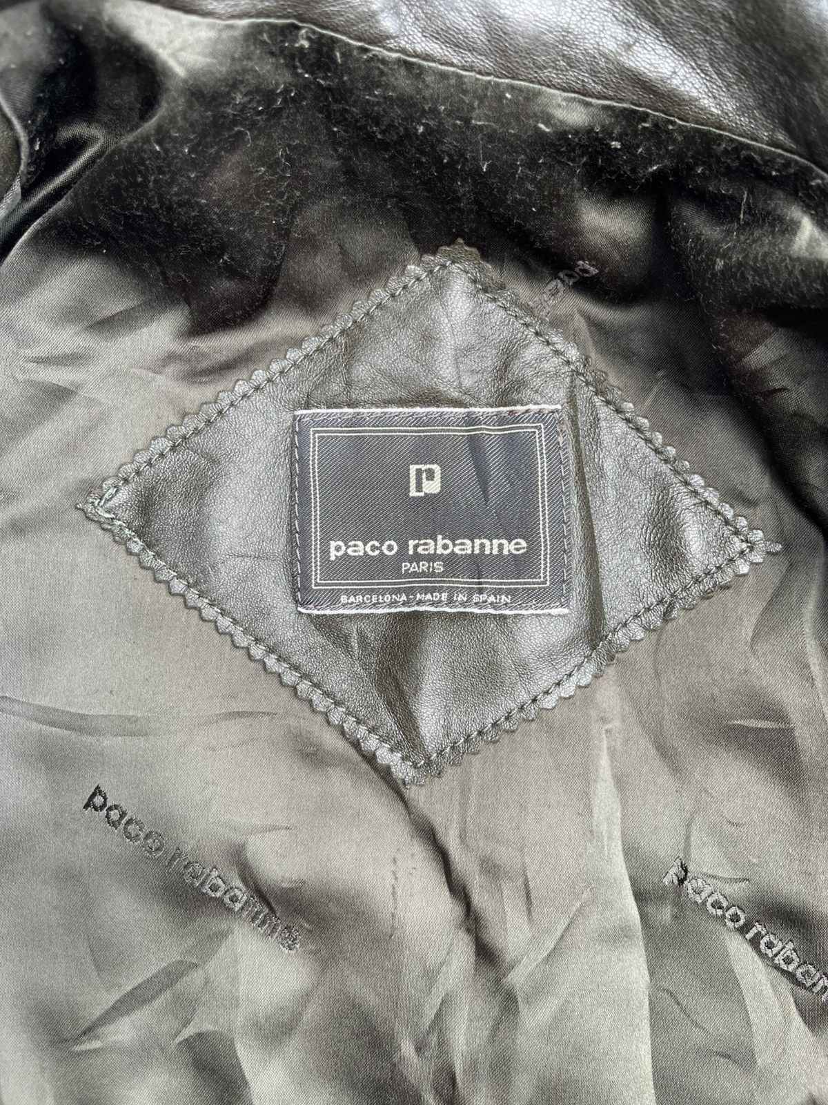 Designer Paco Rabbane Leather Jacket Size US L / EU 52-54 / 3 - 11 Thumbnail