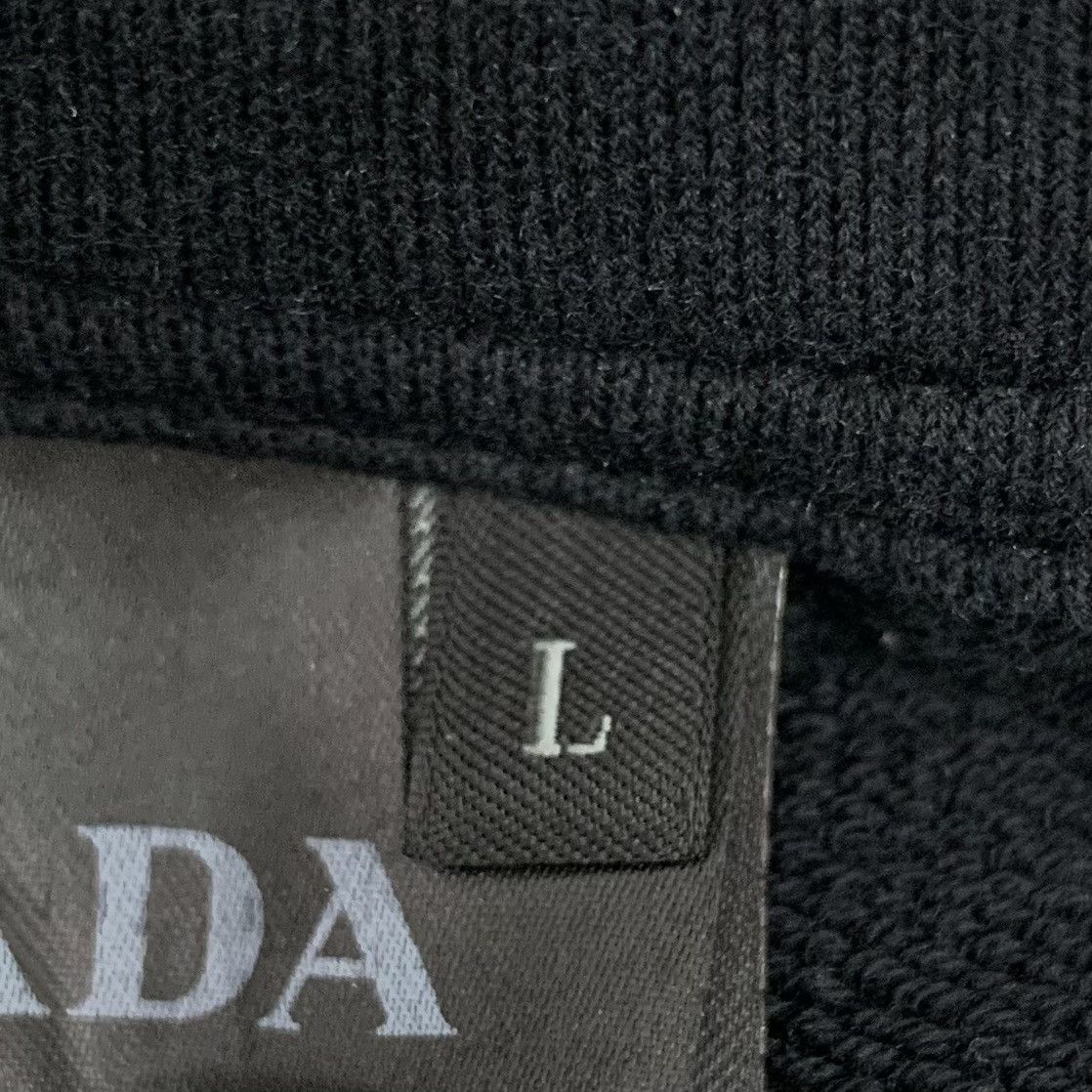 Prada Prada Black Logo Letter Cotton Casual Pants K26WX Size US 36 / EU 52 - 7 Thumbnail