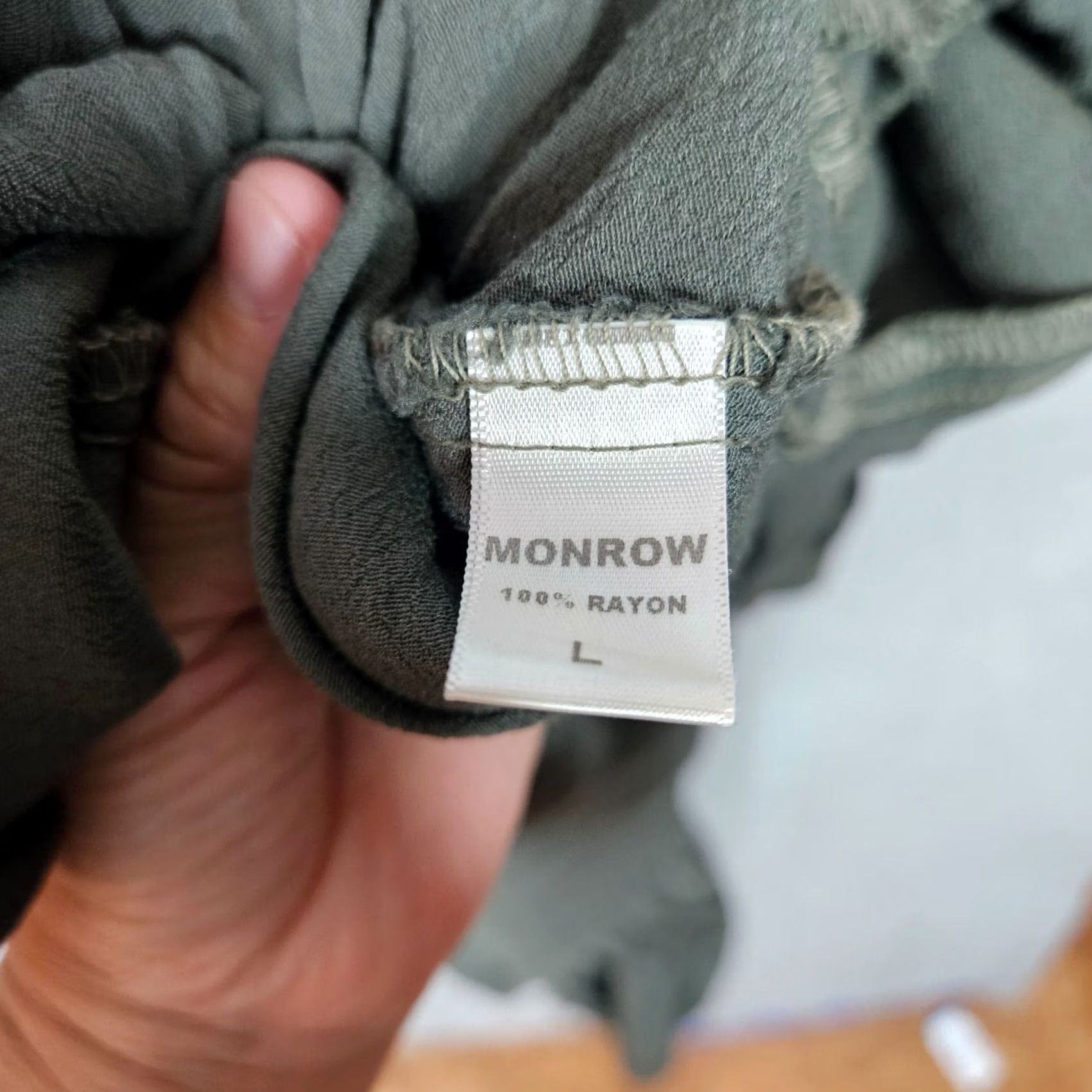 MONROW Monrow Jumpsuit Shirt Dress? (Note: The original title is: "Monrow Women's Button up Long Sleeve Olive Green Jumpsuit Size L".) Size L / US 10 / IT 46 - 5 Thumbnail