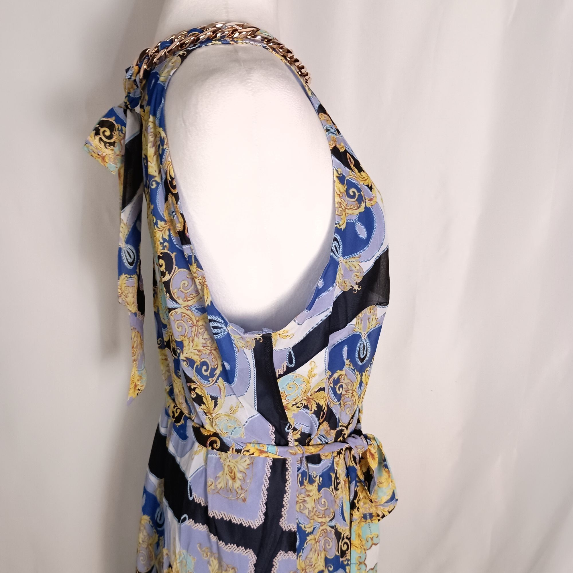 Other Bold Elements Cut to Curve Maxi Dress XL Chain Link Halter B Size XL / US 12-14 / IT 48-50 - 11 Thumbnail