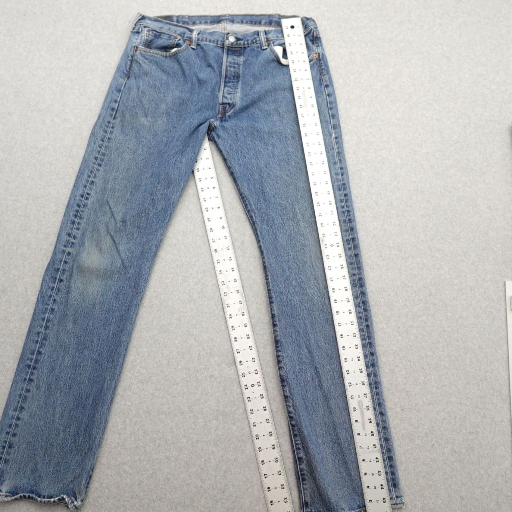Levi's LEVI'S 501xx Jeans 38 (38X34) Straight Denim Button Fly Men’s Blue 537303 Size US 38 / EU 54 - 3 Thumbnail