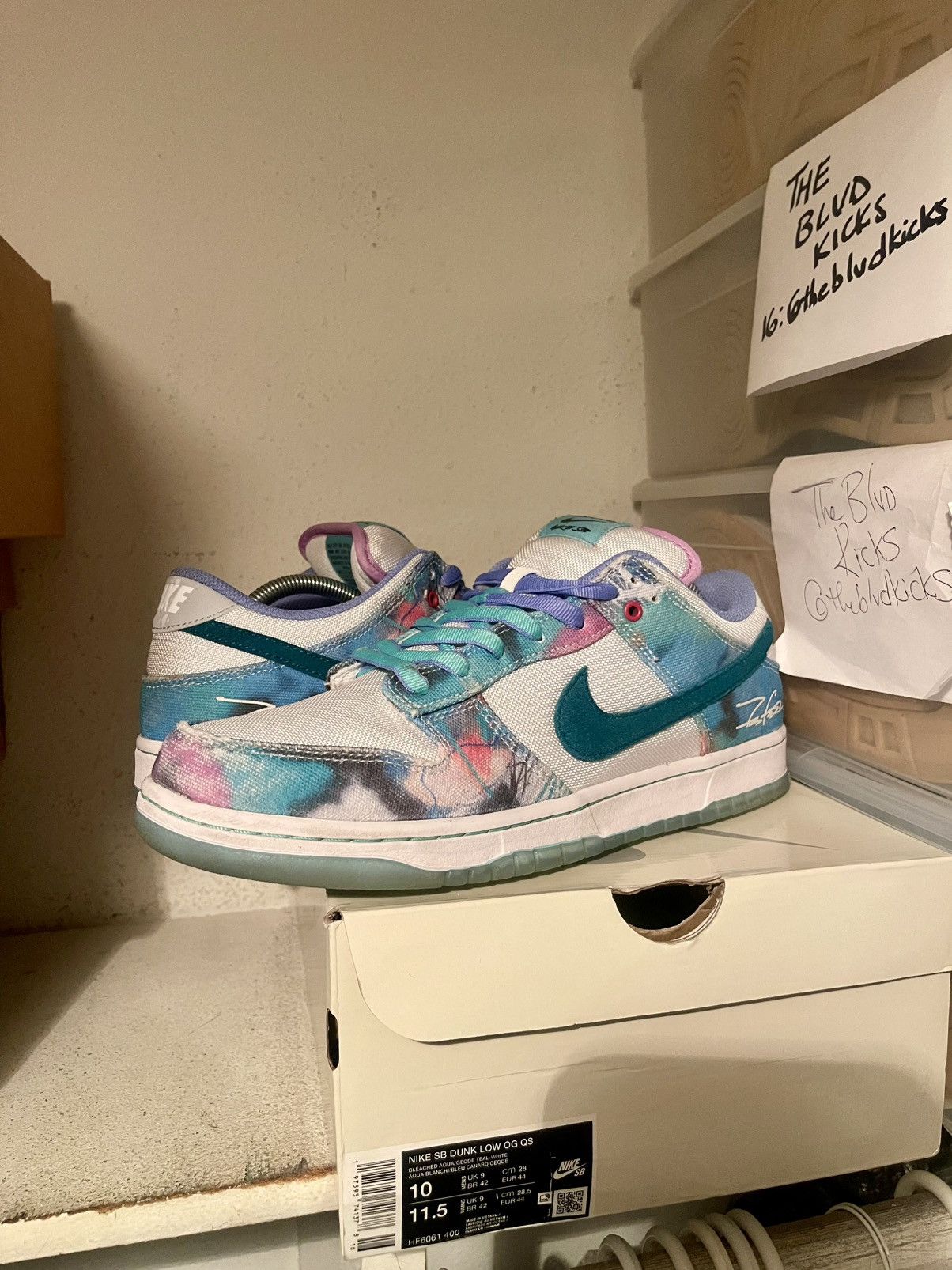 Nike Futura Laboratories x Nike SB Dunk Low OG QS Bleached Aqua 