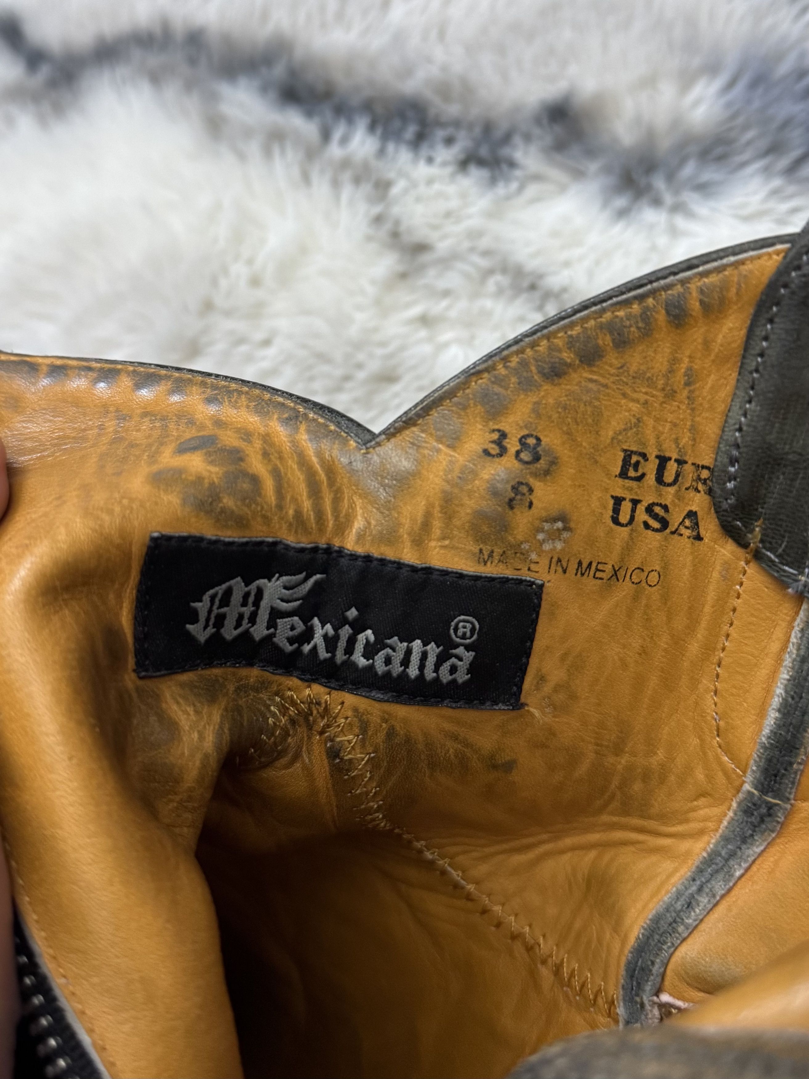 Old Gringo MEXICANA OLD GRINGO Leather Ankle Boot Studded Western Size US 8 / IT 38 - 11 Thumbnail