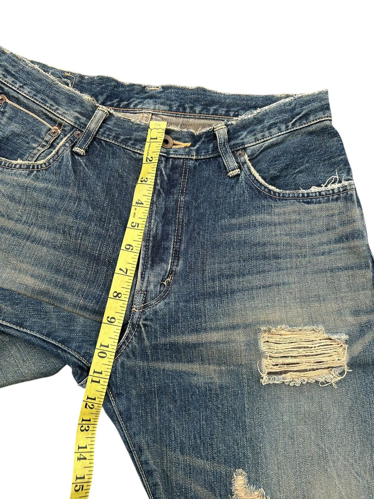 Kapital Thrashed Vintage Edwin 505 Selvedge Rusty Denim Jeans Size US 32 / EU 48 - 19 Thumbnail