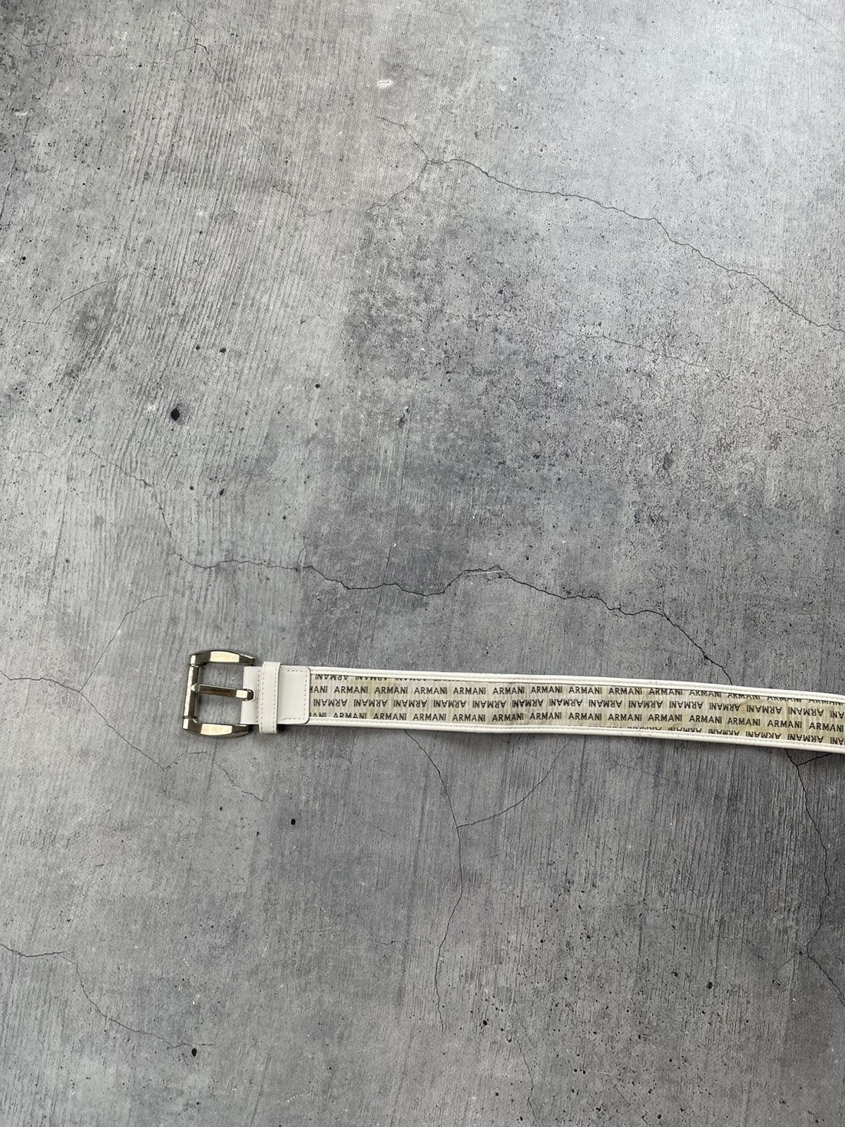 Armani Armani Monogram Vintage Belt Distressed USA STYLE AFFLICTION Size ONE SIZE - 3 Thumbnail