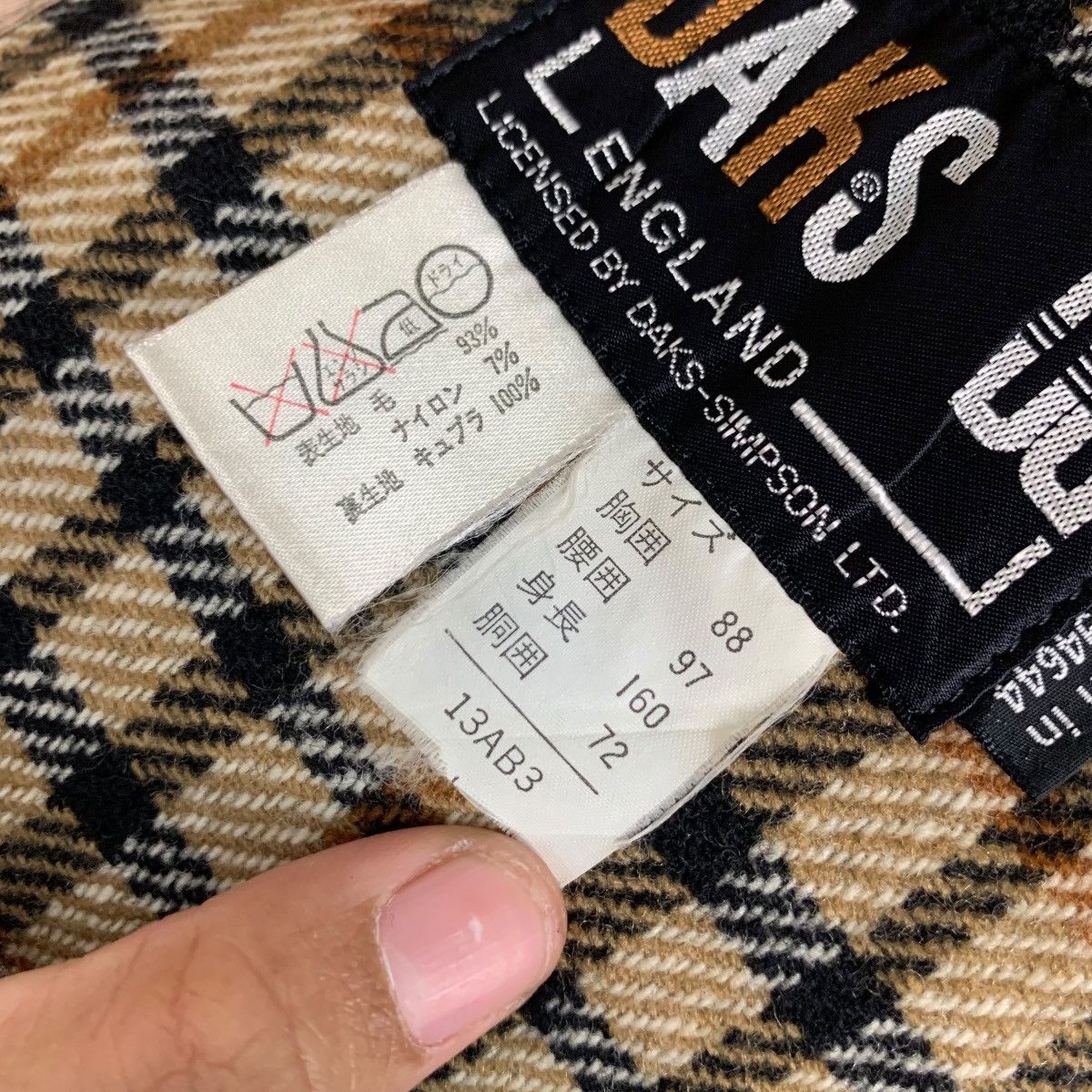 DAKS Vintage 90's DAKS ENGLAND Wool Coat Jacket #2740-C123 Size US L / EU 52-54 / 3 - 15 Thumbnail