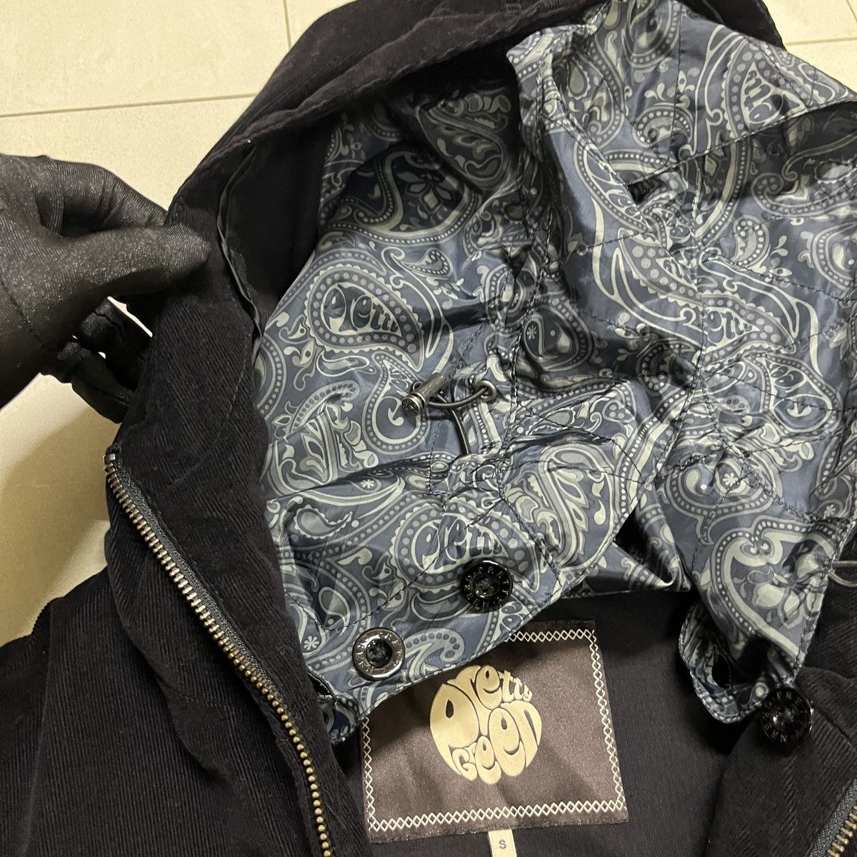 Pretty Green × Vintage Pretty Green Jacket With Printed Paisley Hoodie Size US S / EU 44-46 / 1 - 6 Thumbnail