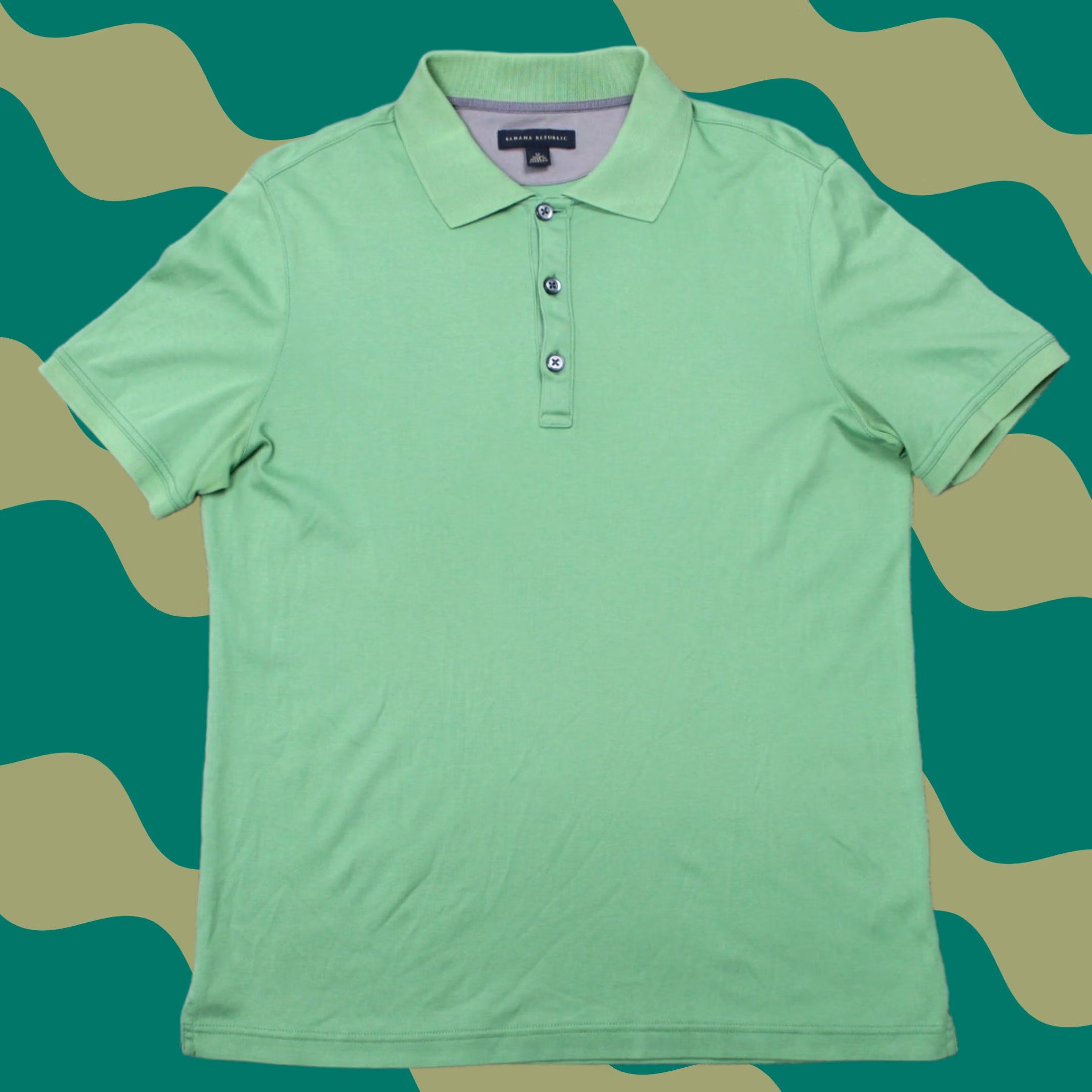 Banana Republic Banana Republic Polo Shirt Mens Medium Green 100% Cotton Short Sleeve Pullover Shirt Capable for Golf Casual Business Size US M / EU 48-50 / 2 - 1 Thumbnail