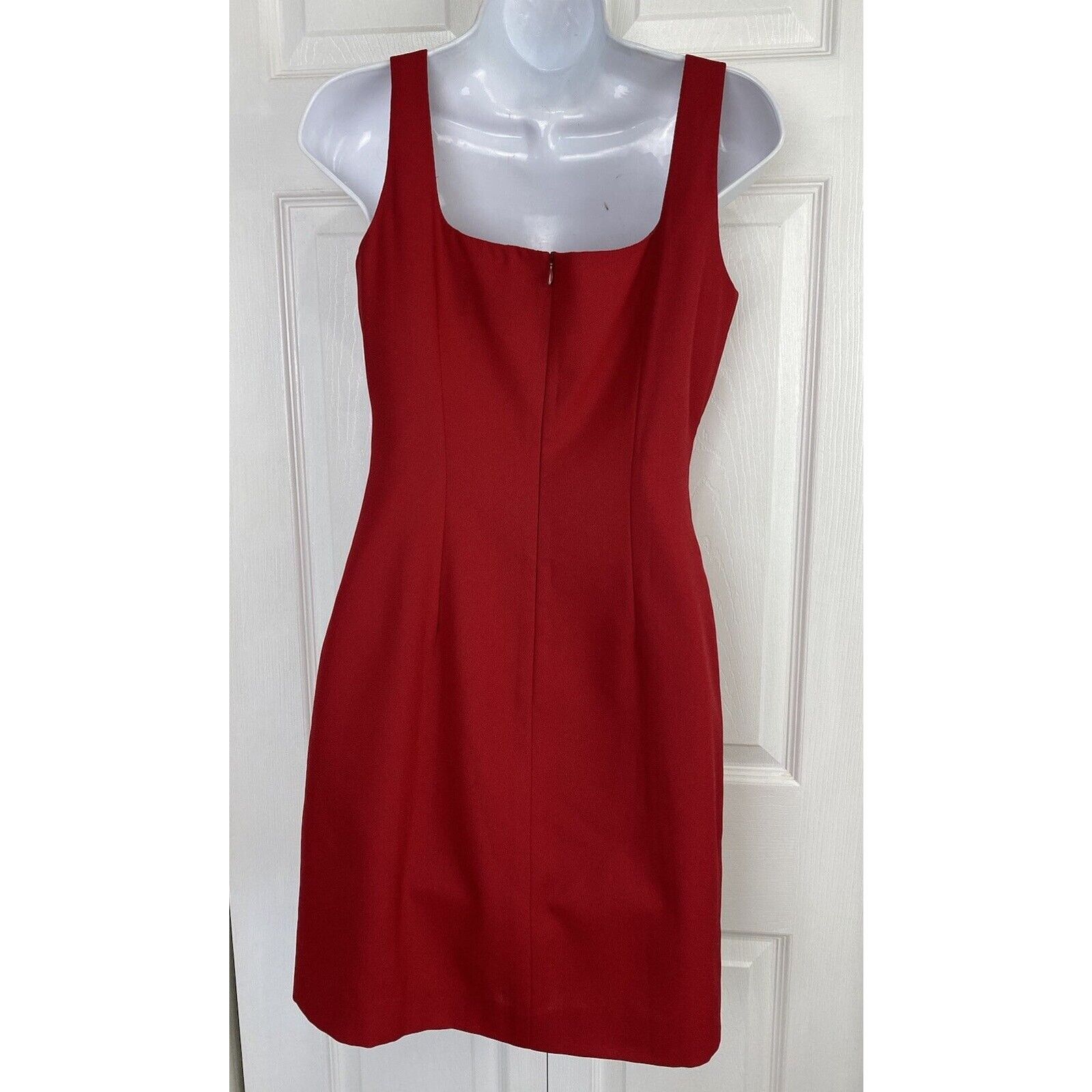 Laundry by Shelli Segal VTG Laundry Shelli Segal Red Mini Sheath Dress 4 Classic Size S / US 4 / IT 40 - 2 Thumbnail