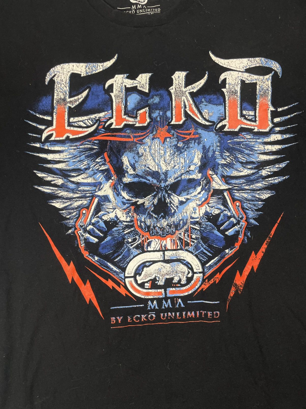 Ecko Unltd. Ecko Unltd T-shirt black big logo hip hop Y2K MMA Size US XL / EU 56 / 4 - 2 Thumbnail