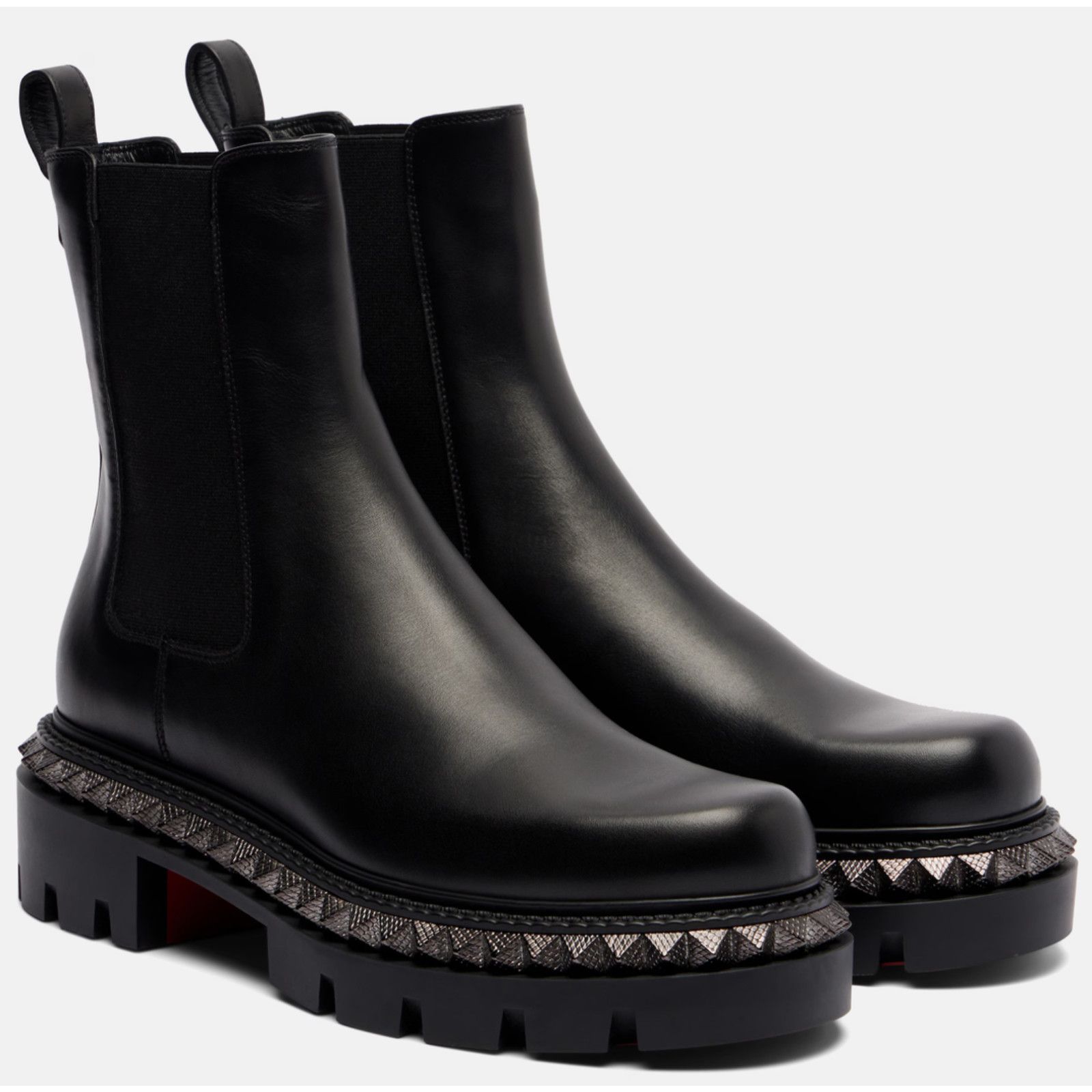 Christian Louboutin Christian Louboutin Black Calf Chelsea Lug Ankle Boot 39 Size US 8 / IT 38 - 1 Thumbnail