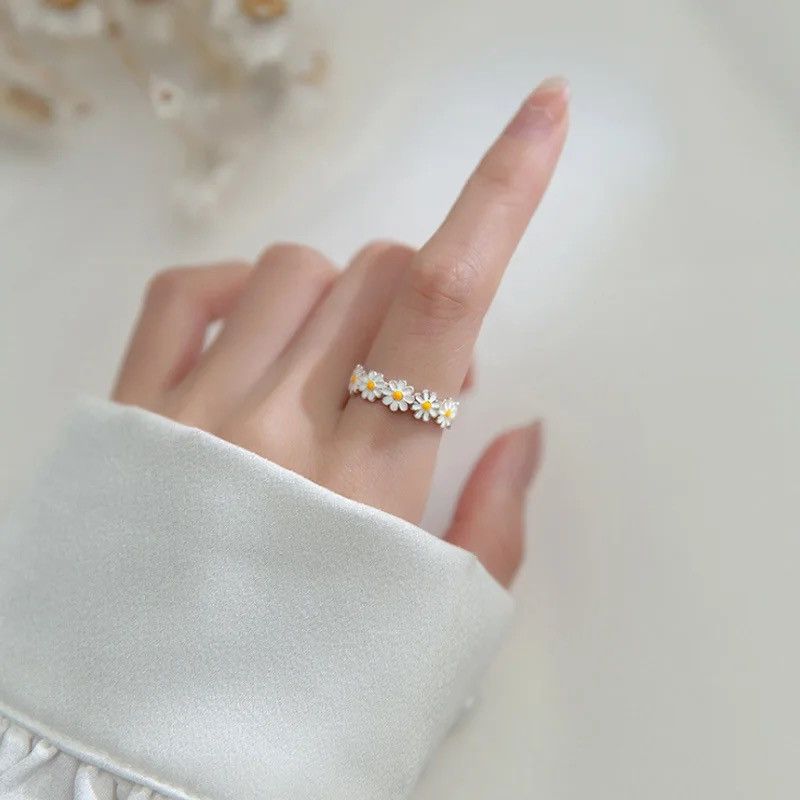 Handmade × Jewelry Flower Opening Ring Size ONE SIZE - 3 Thumbnail