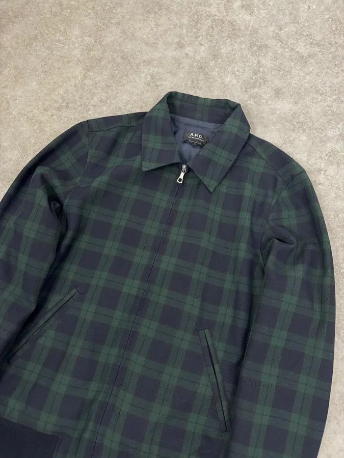 A.P.C. A.P.C College Tartan Navy & Green Jacket Size US S / EU 44-46 / 1 - 5 Thumbnail