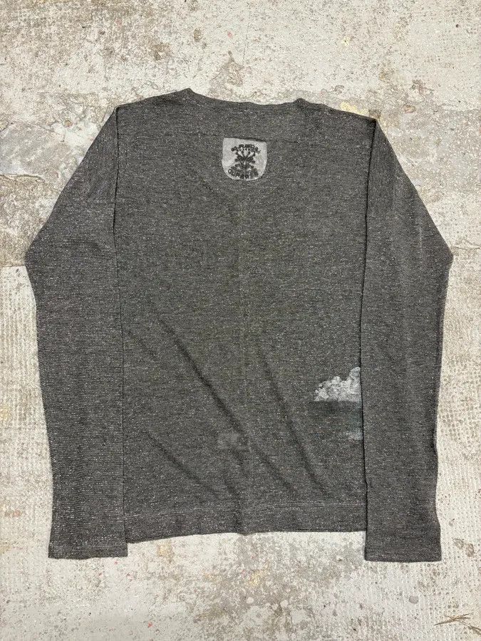 Marithe + Francois Girbaud × Vintage 2000s Marithé + François Girbaud Grey Contemporary V Neck Longsleeves Size US XS / EU 42 / 0 - 6 Thumbnail